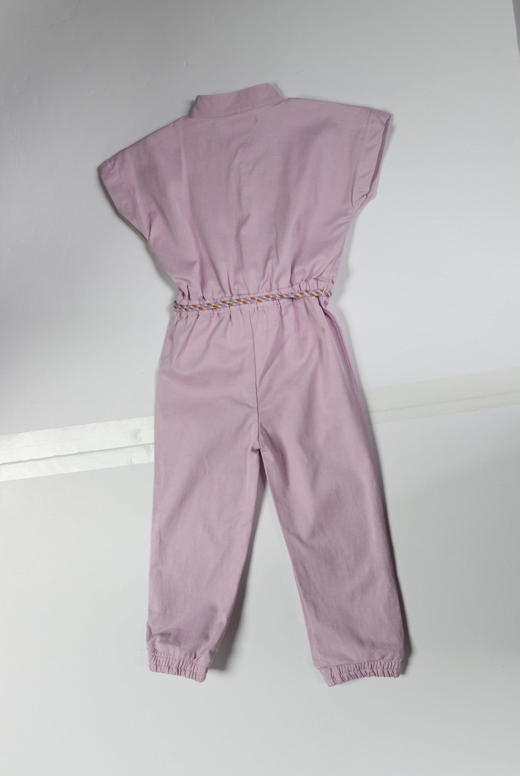 جينجرسنابس جمبسوت سادة طويل برباط ملون على الخصر بناتي أرجواني