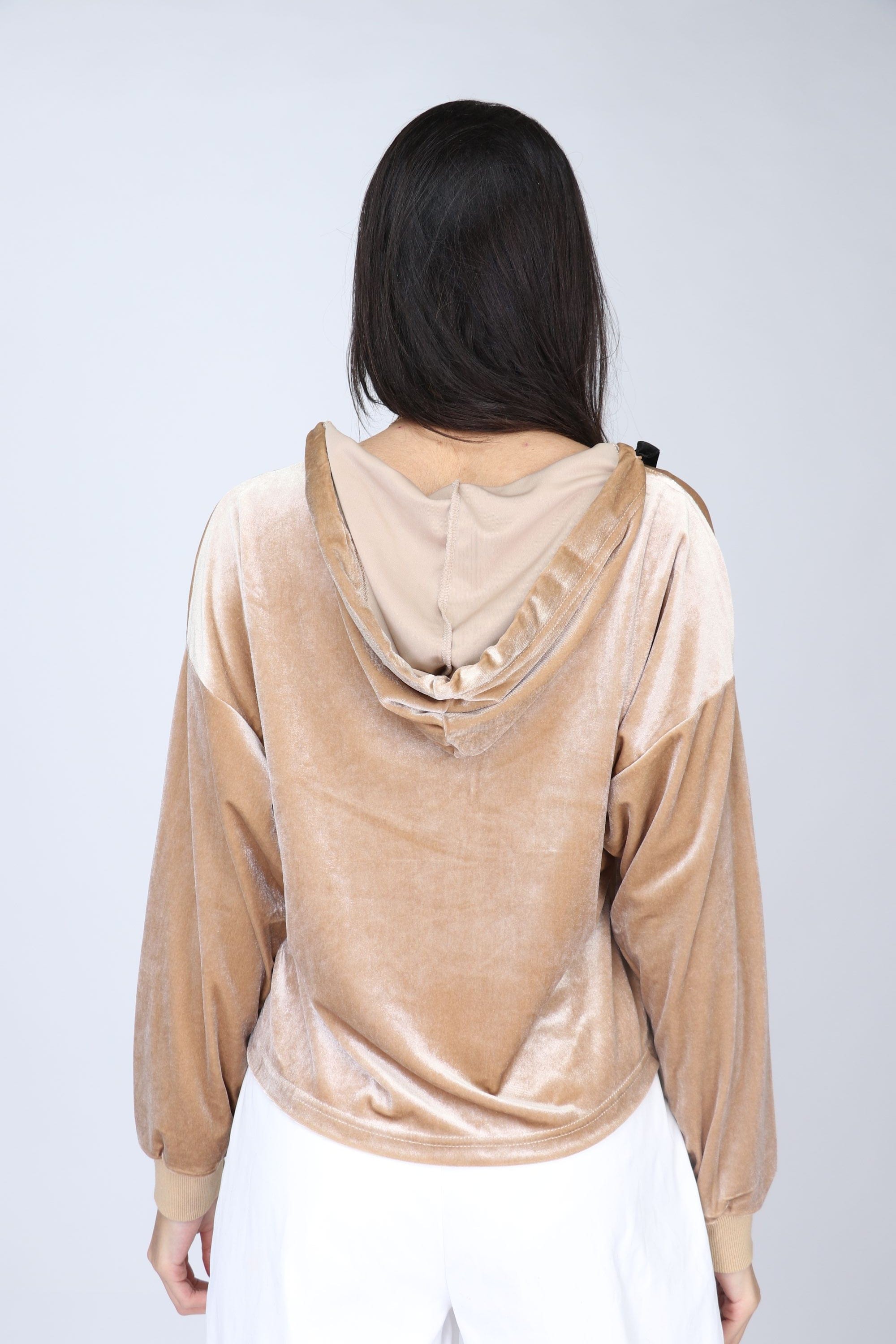 كيتشن بلوزة مخمل سبعة بكم طويل نسائي