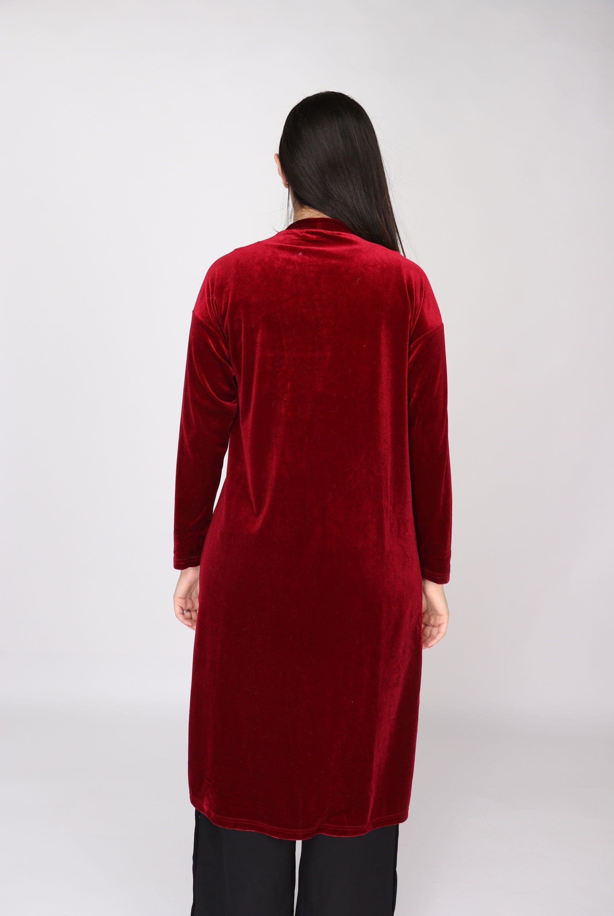 نتشي كارديجان سادة بأكمام طويلة نسائي