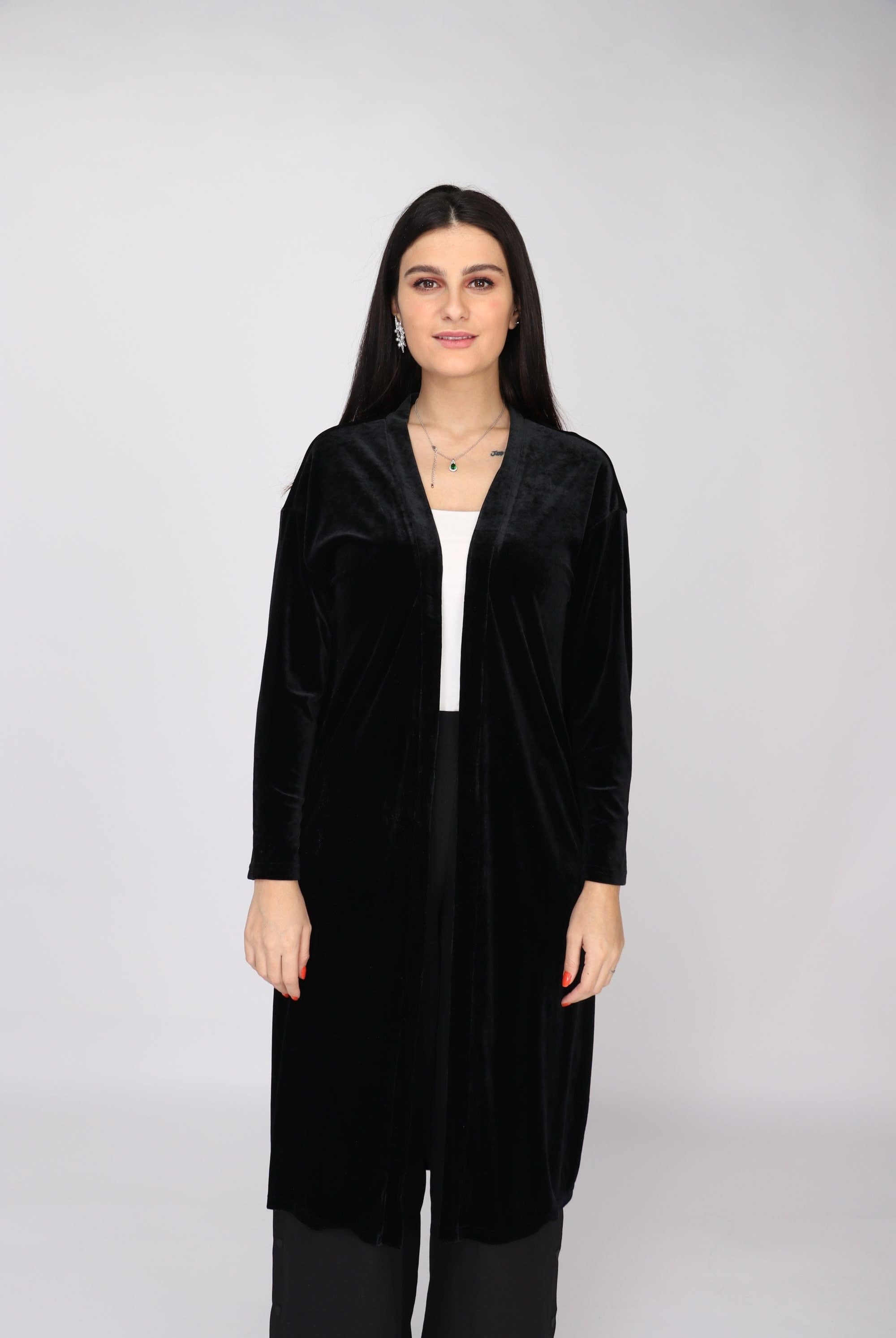 نتشي كارديجان سادة بأكمام طويلة نسائي