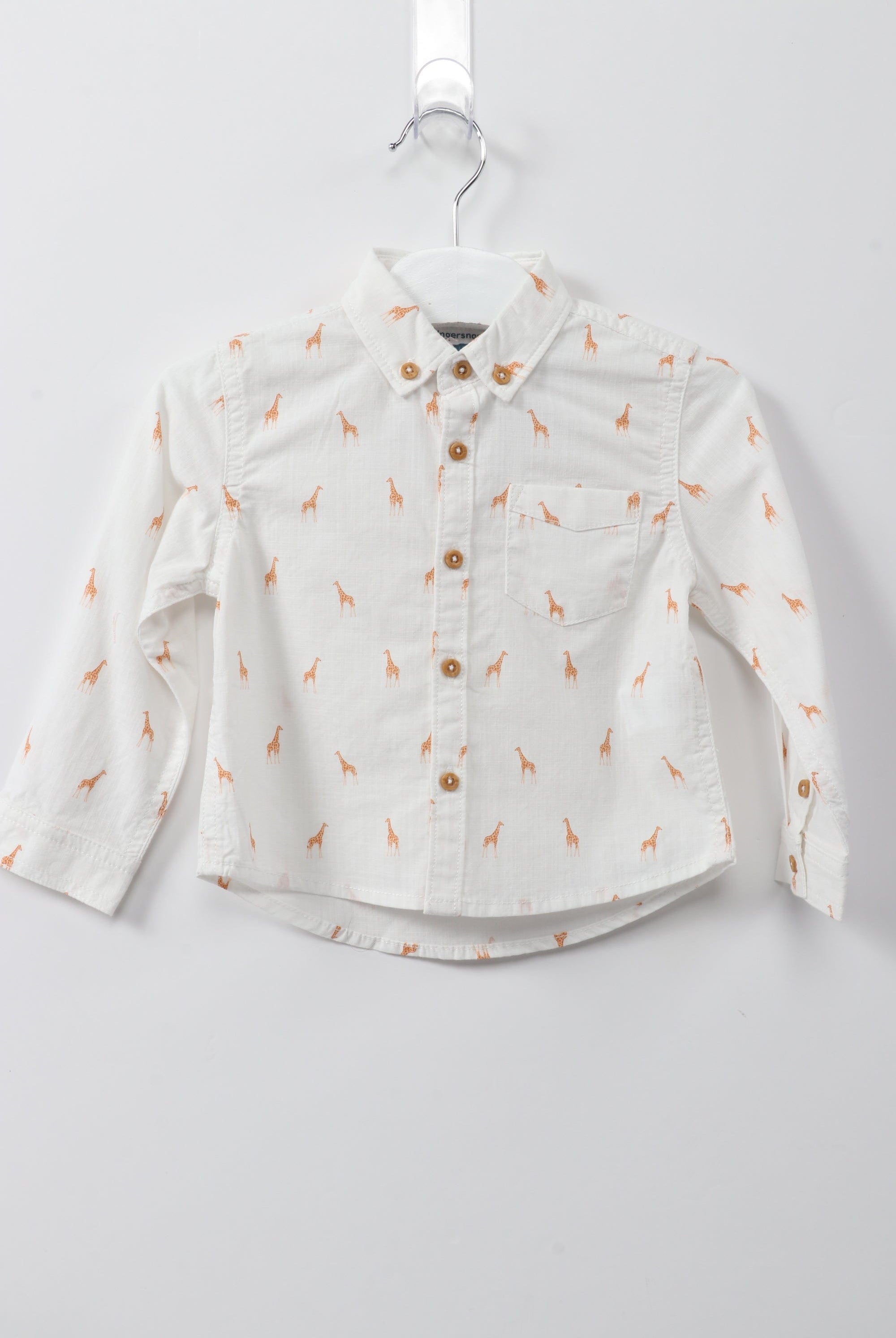 جينجرسنابس قميص بكم أولادي بنقشات أوف وايت