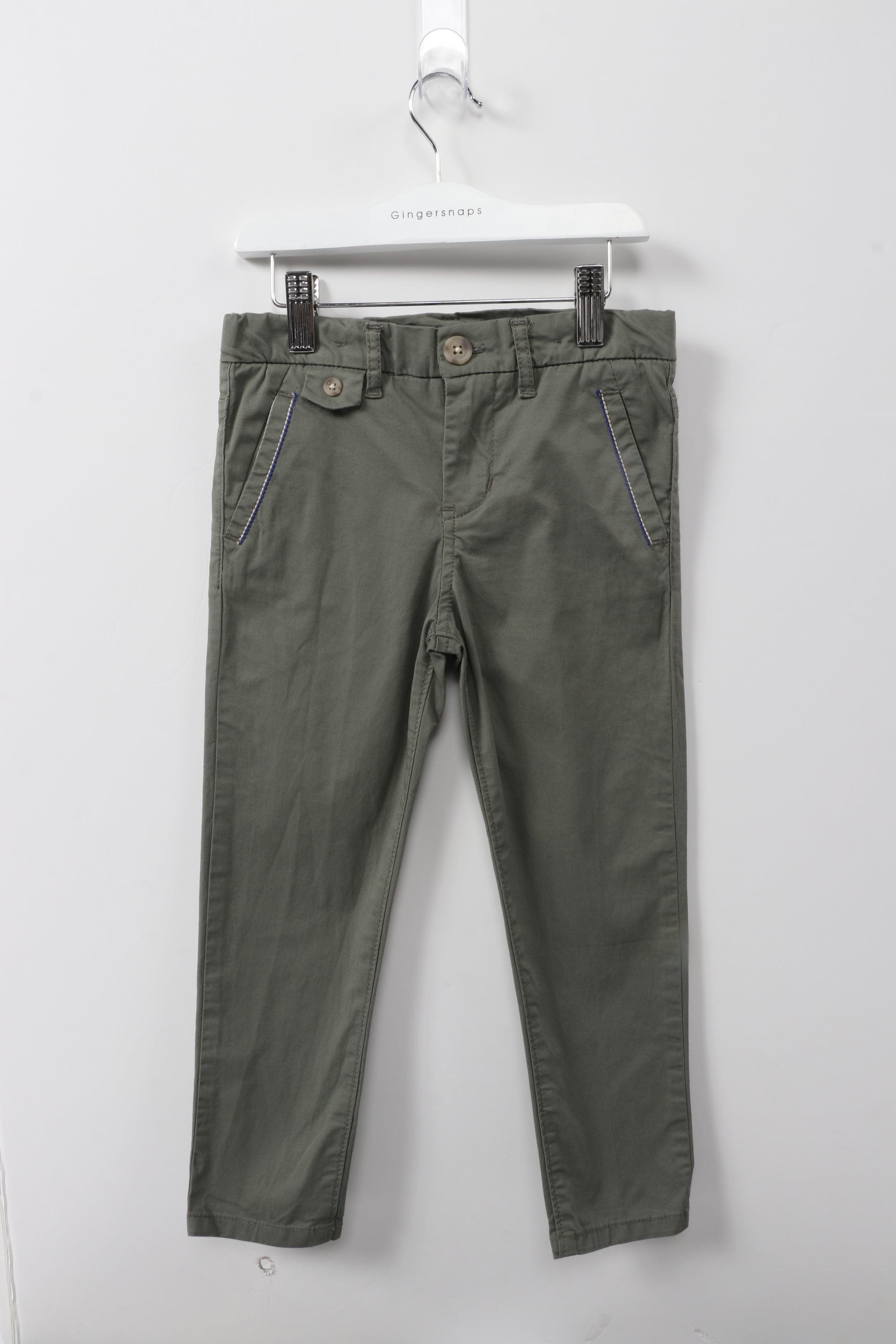 جينجرسنابس بنطلون جيشي اطفالي مزين بجيب صغير أخضر جيشي