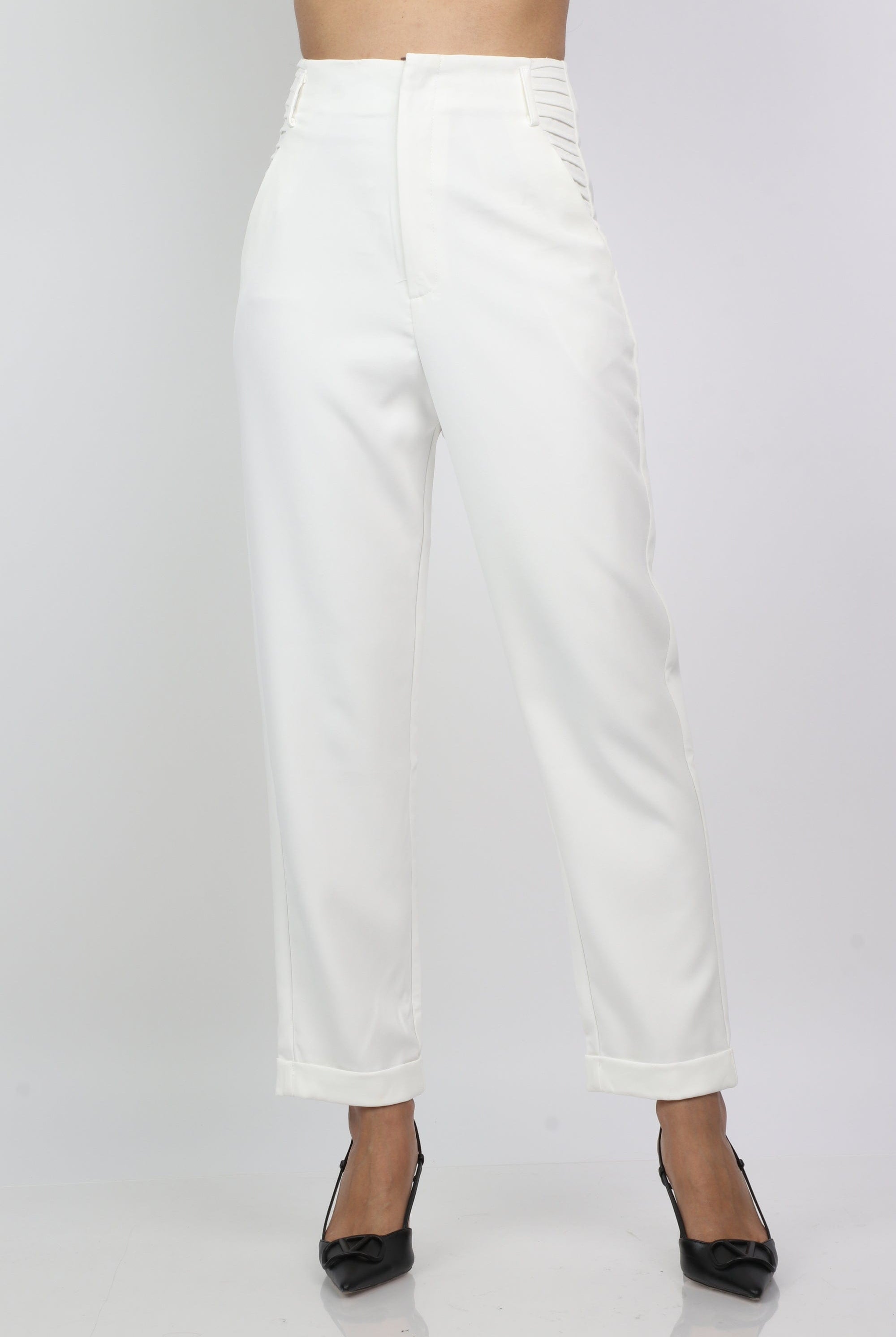 نتشي بنطلون كلاسيك هاي ويست طويل نسائي