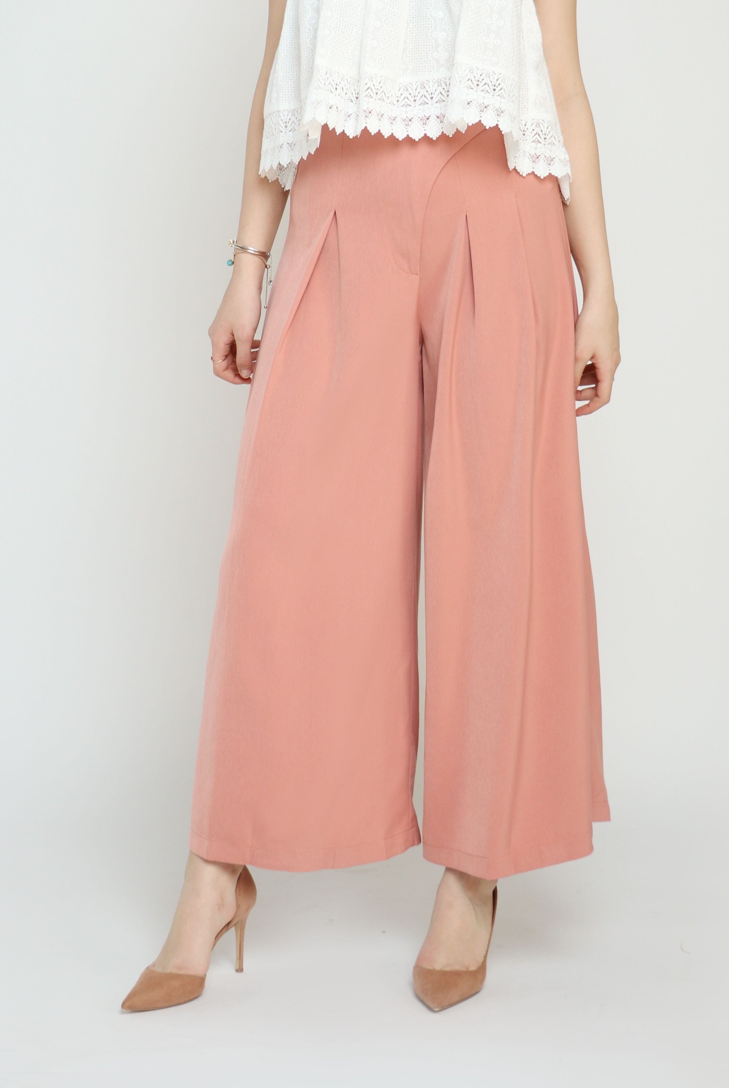 نتشي بنطلون طويل بوليستر بكسرات