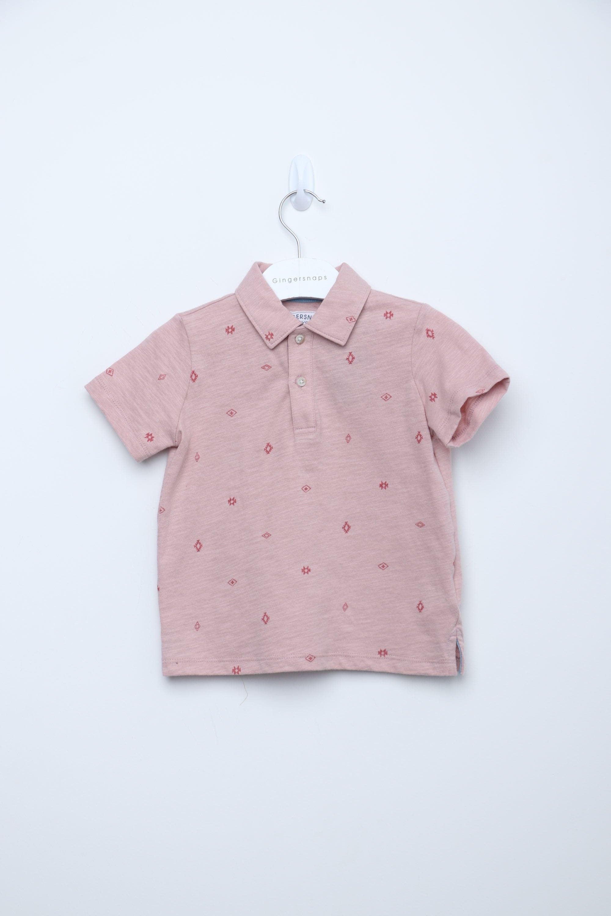 جينجرسنابس بولو ولادي رضع منقوشى نص كم أحمر بنفسجي