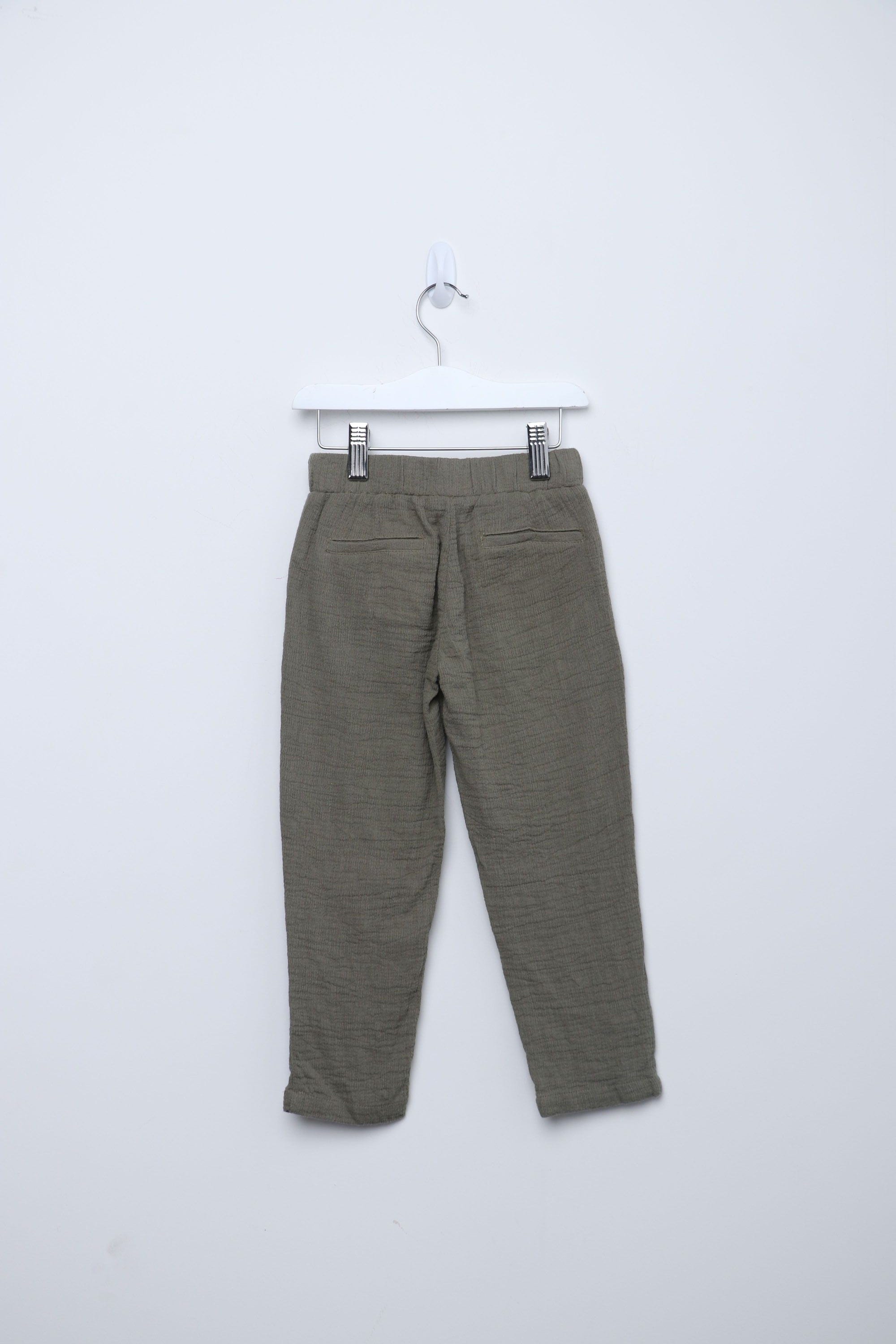 جينجرسنابس بنطلون بناتي مطرز ومزين بتطريز علي الجيب بنفسجي فاتح