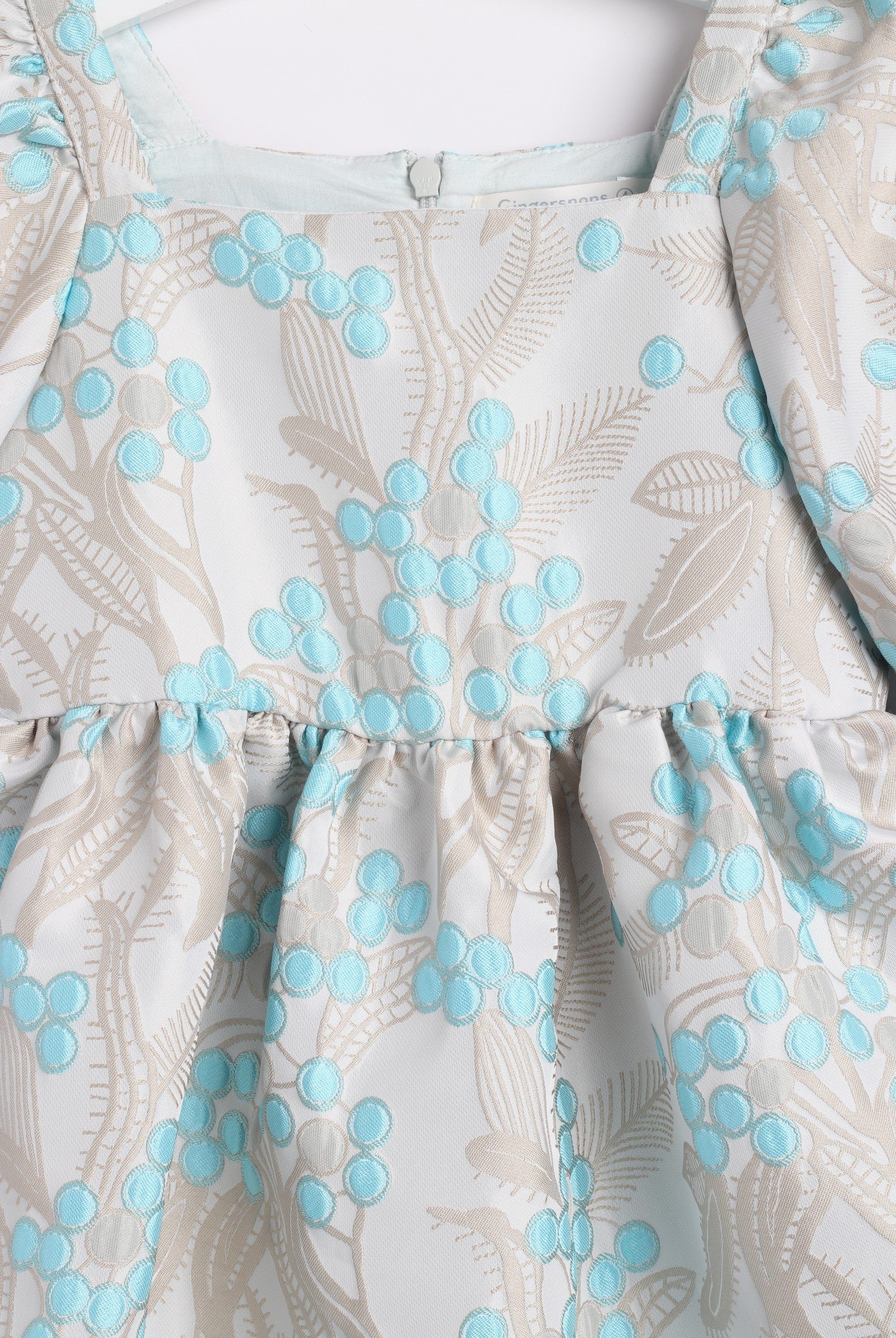 جينجرسنابس فستان بناتي منقوش مخصر كم قصير بف متعدد الألوان