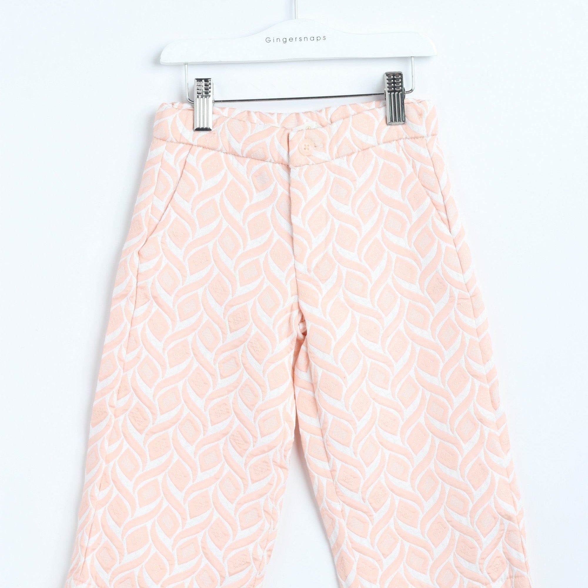 جينجرسنابس بنطلون سادة منقوش وايد ليج بناتي أحمر بنفسجي