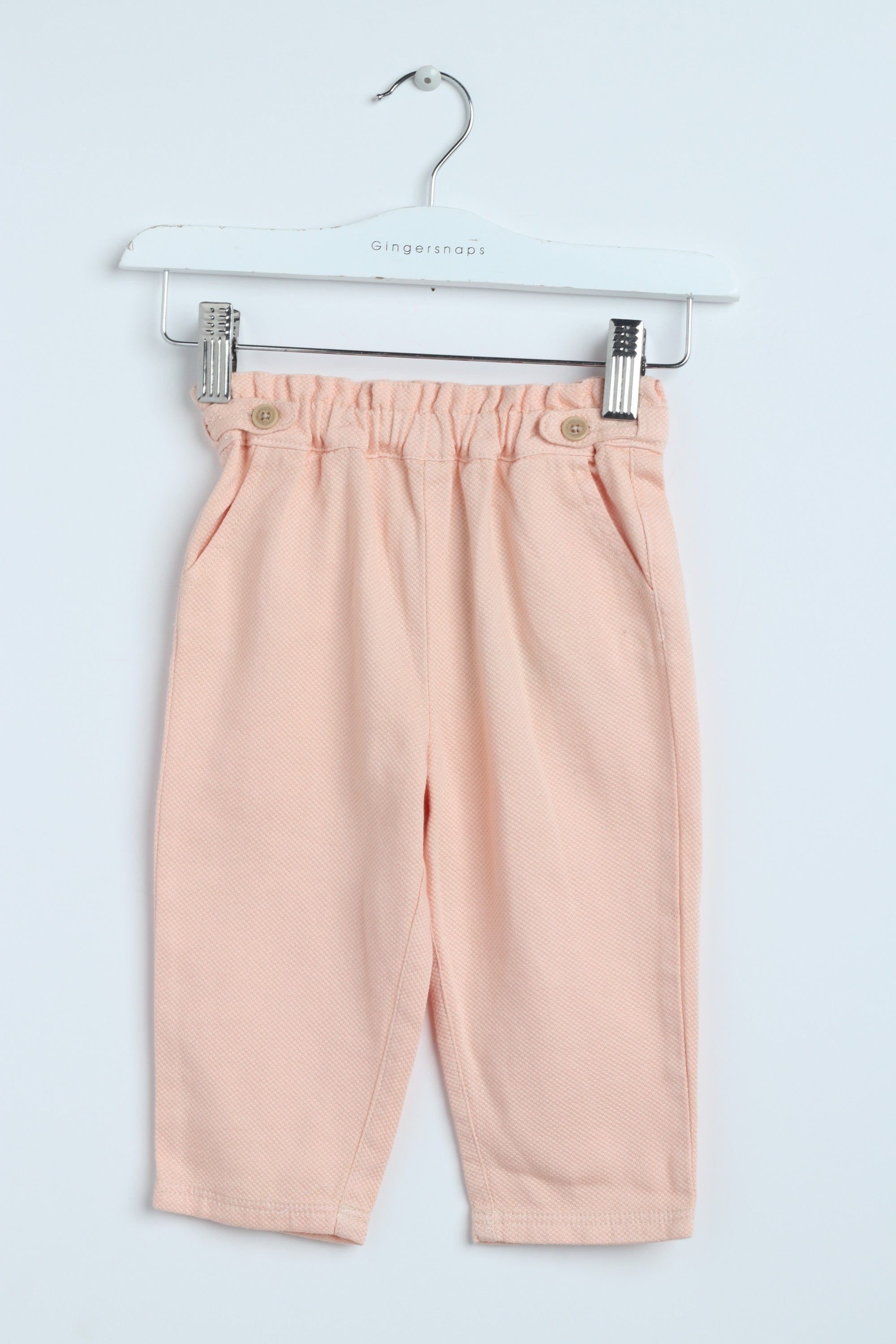 جينجرسنابس بنطلون سادة بجيوب وأزرار أمامية بناتي أحمر بنفسجي