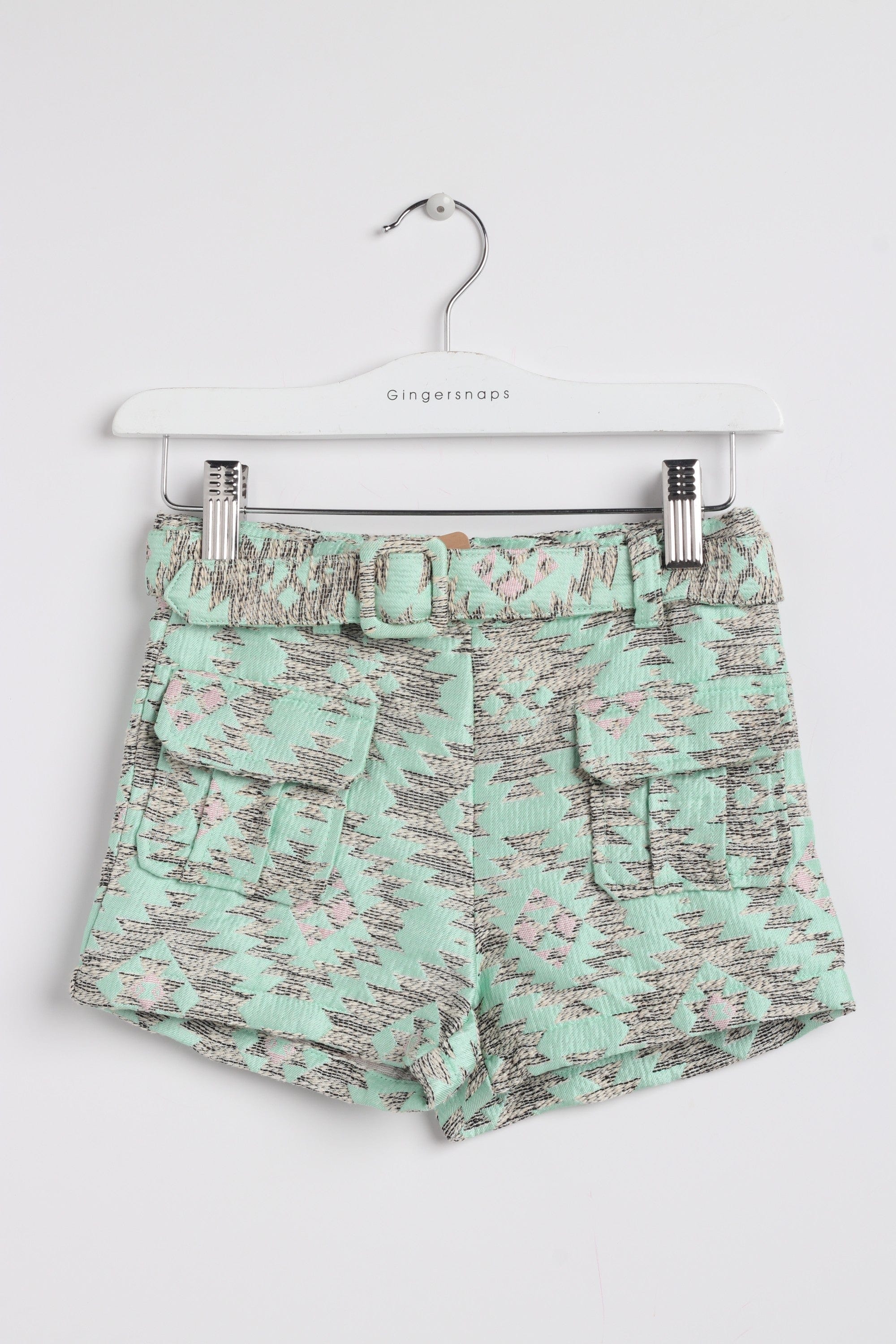 جينجرسنابس شورت منقوش بجيوب مامية برباط بناتي متعدد الألوان