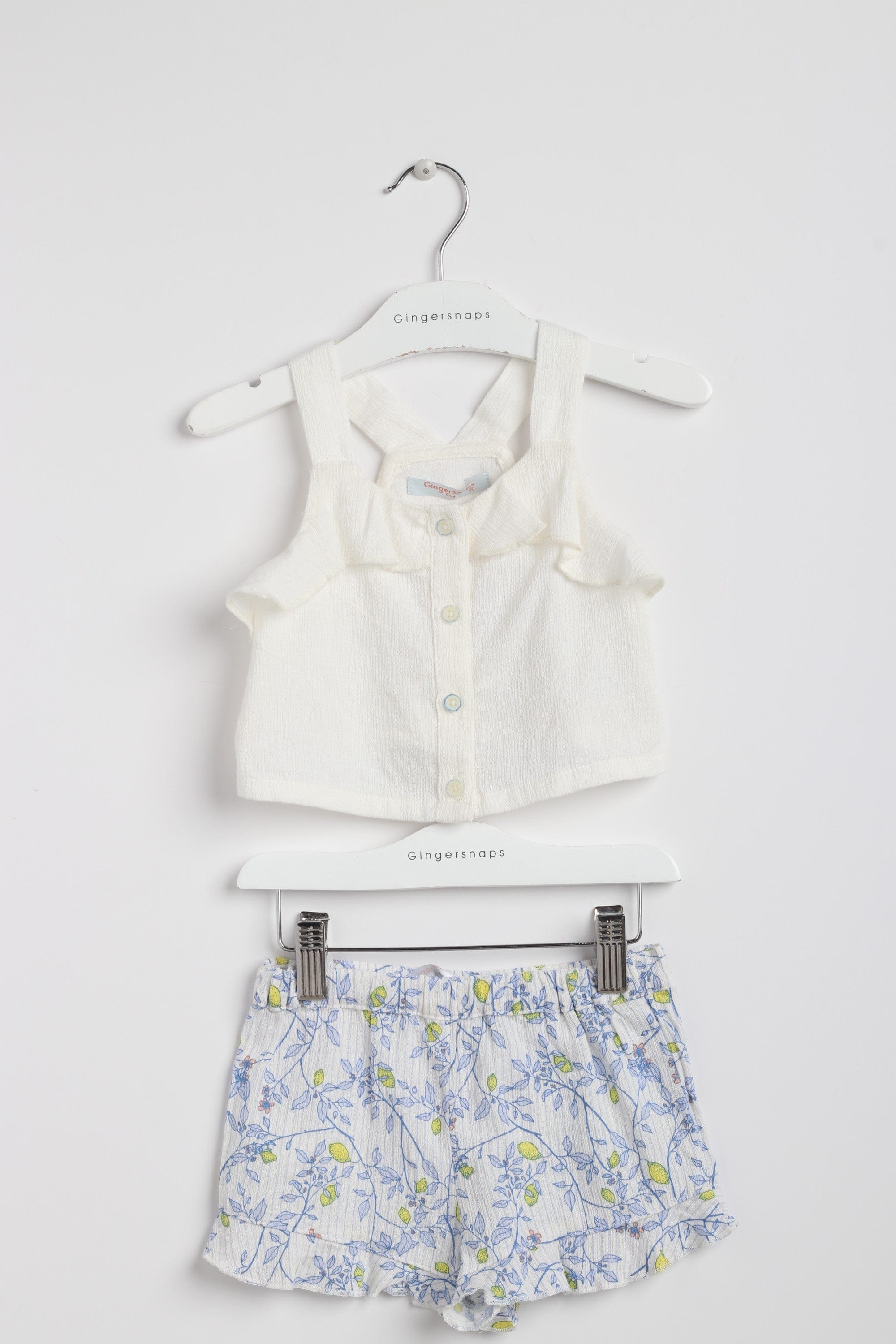 جينجرسنابس طقم بناتي للرضع بلوزة وشورت وقبعة مشجرة متعدد الألوان