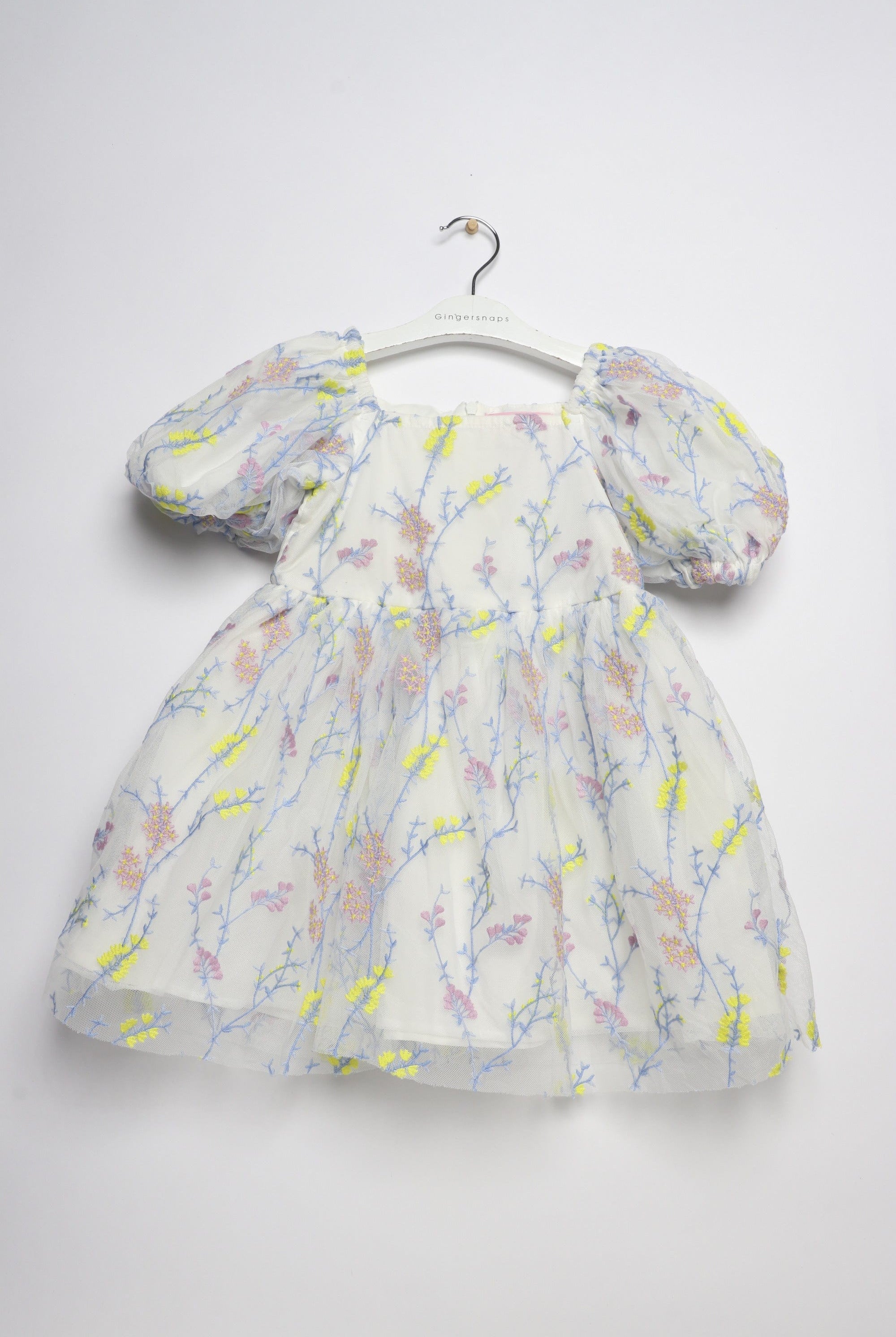 جينجرسنابس فستان بناتي مورد نص كم منفوخ متعدد الألوان