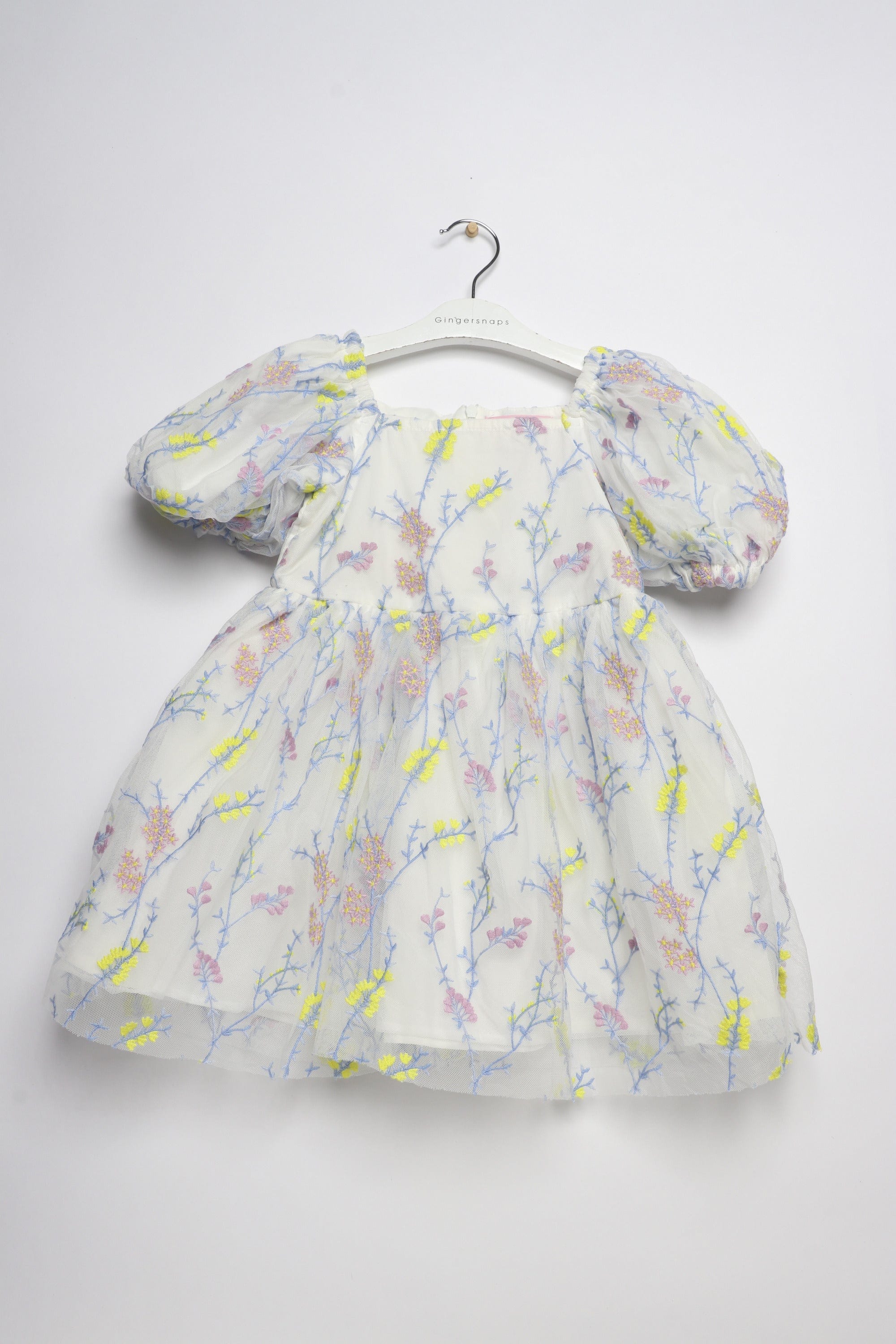 جينجرسنابس فستان بناتي مورد نص كم منفوخ متعدد الألوان