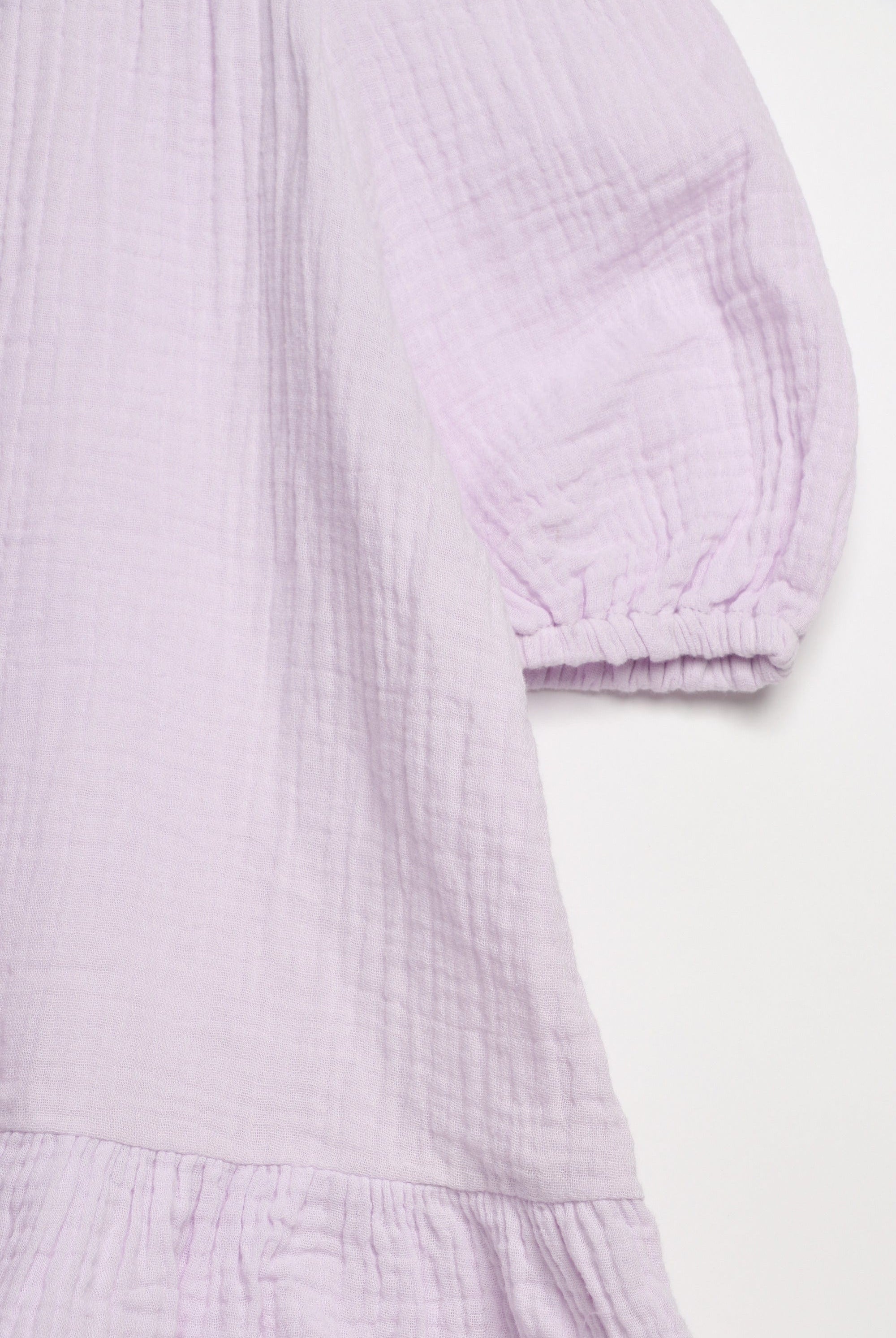 جينجرسنابس فستان بناتي سادة نص كم بف بنفسجي