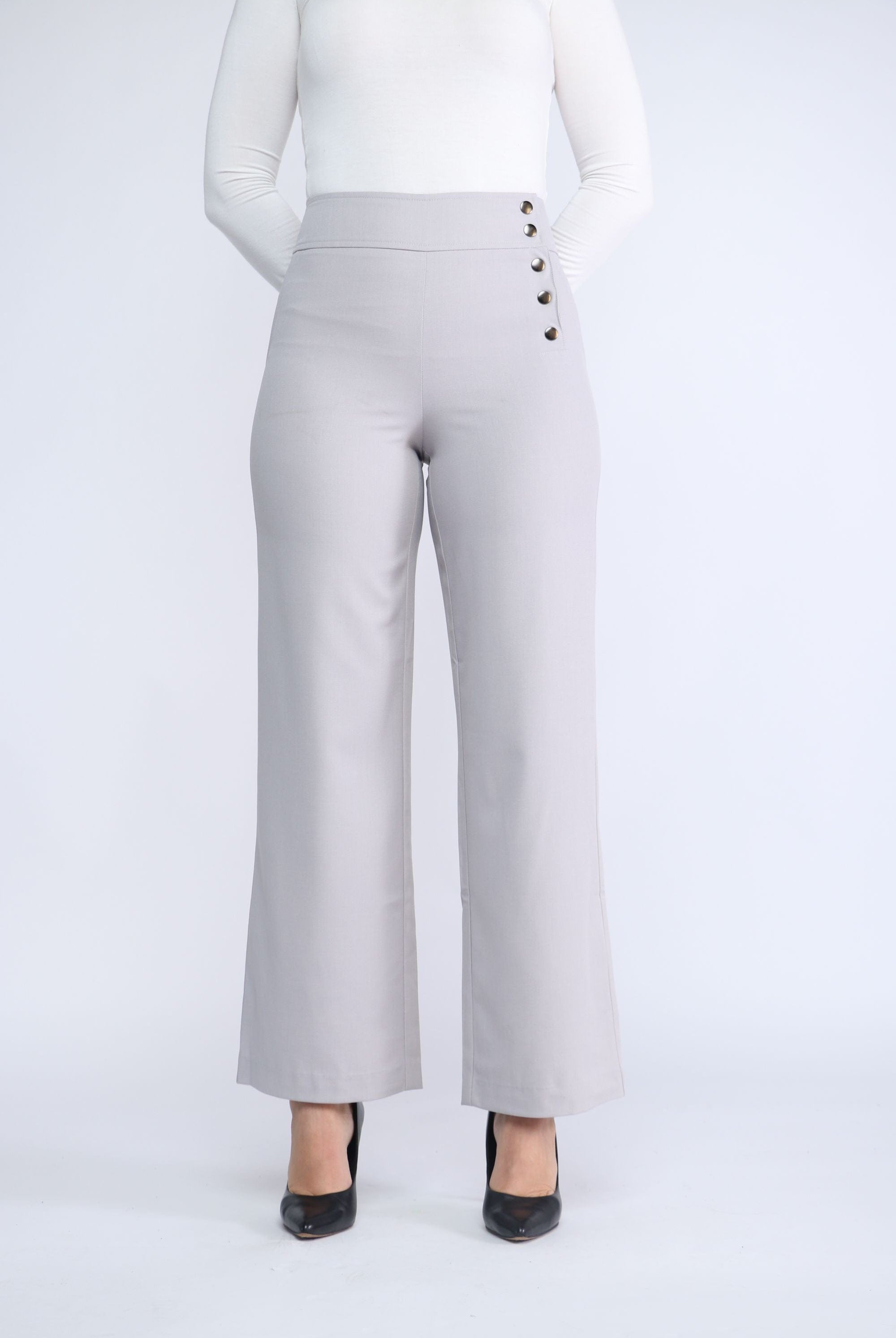 نتشي بنطلون كلاسيك طويل واسع نسائي