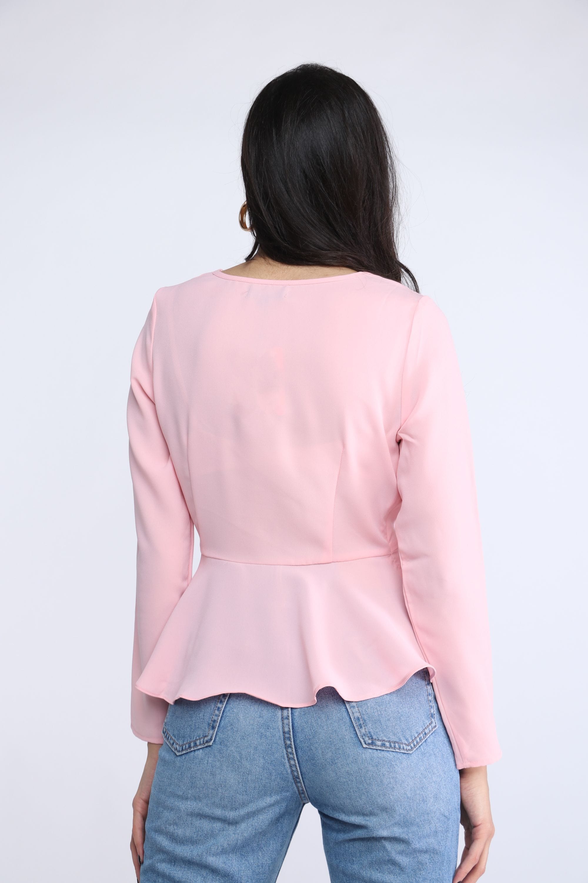 نتشي بلوزة لف برباط وسبعة كم طويل نسائي