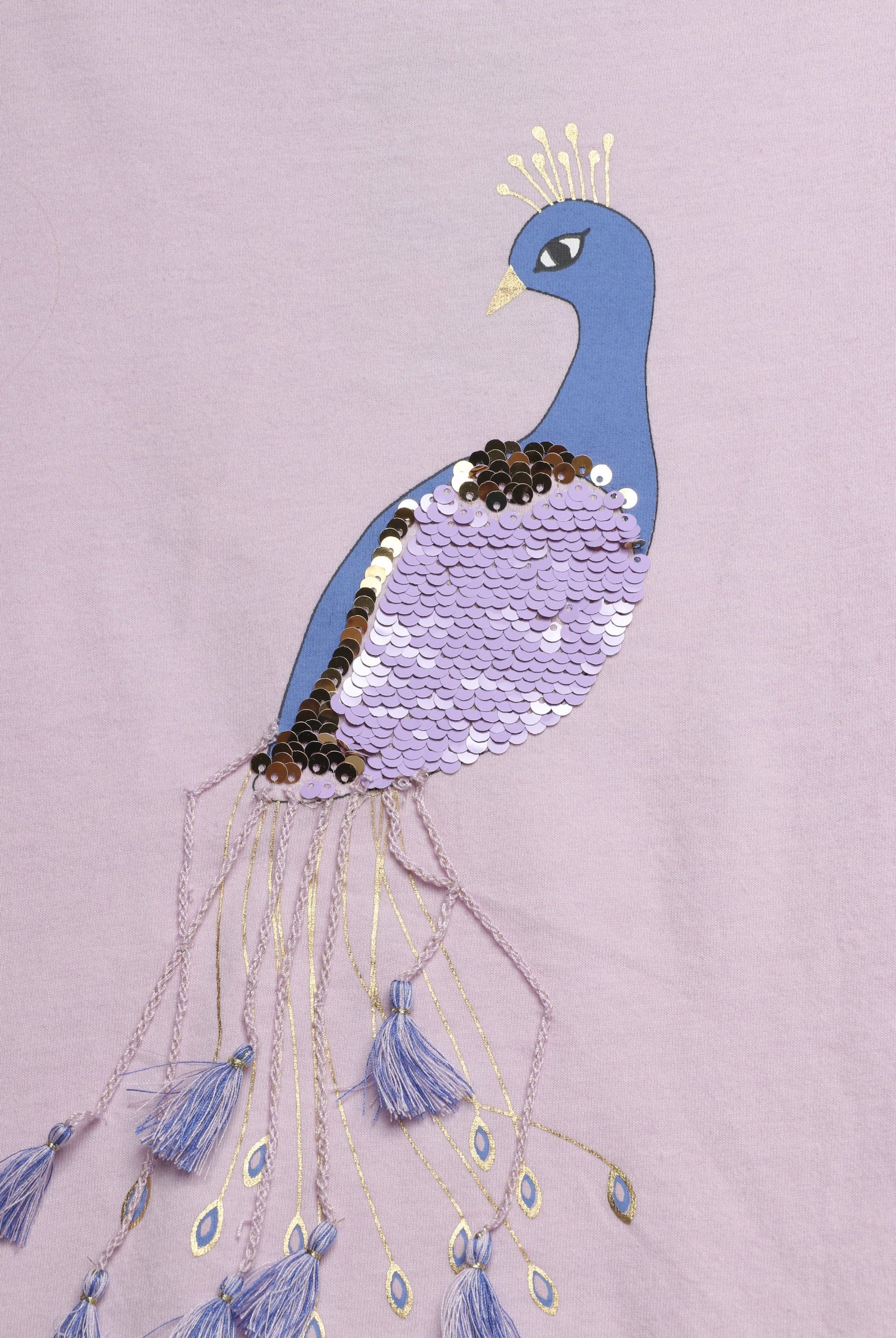 جينجرسنابس تيشيرت كم قصير مطرز بناتي أرجواني