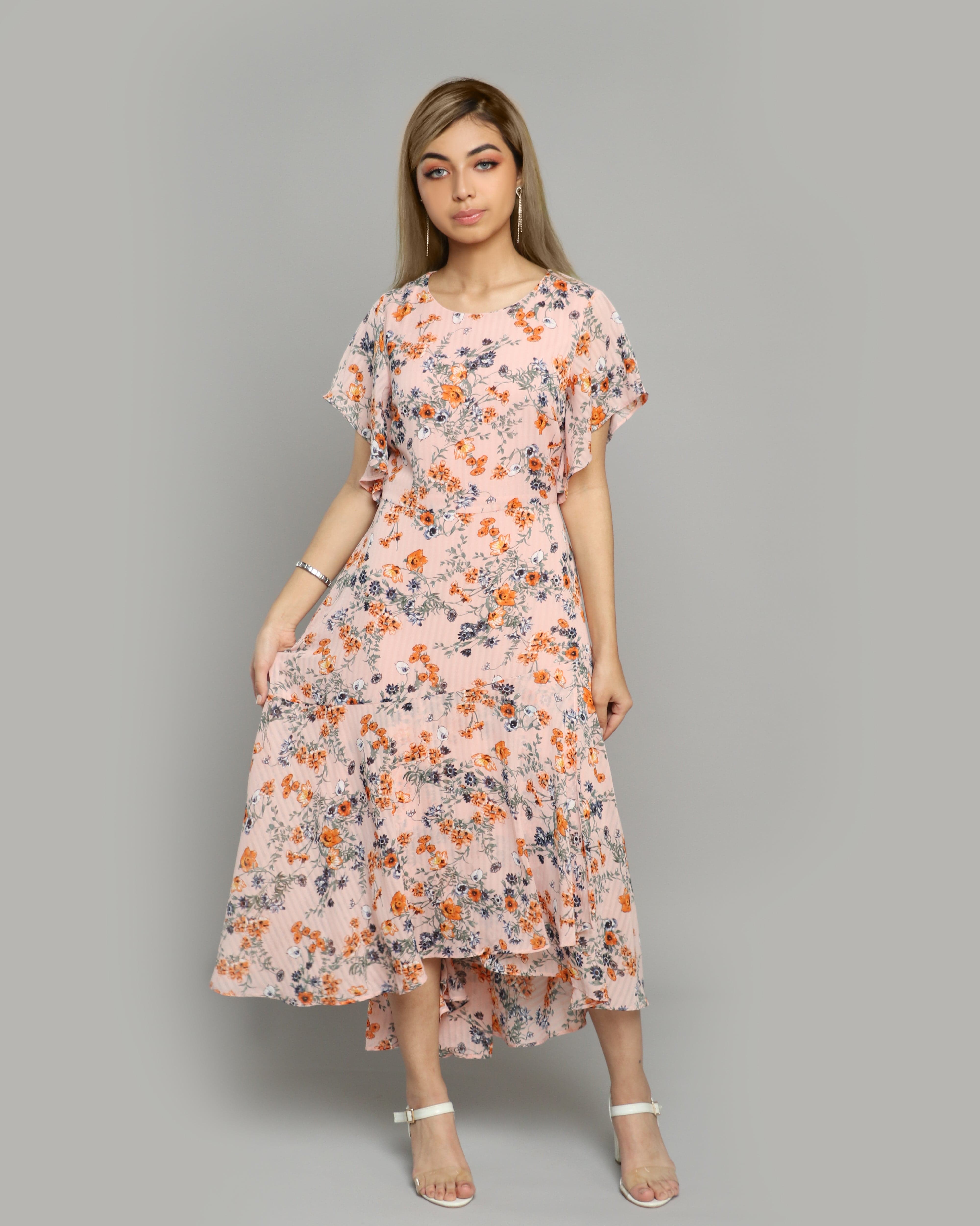 ميكا فستان ميدي مورد مخصر كم قصير مكشكش