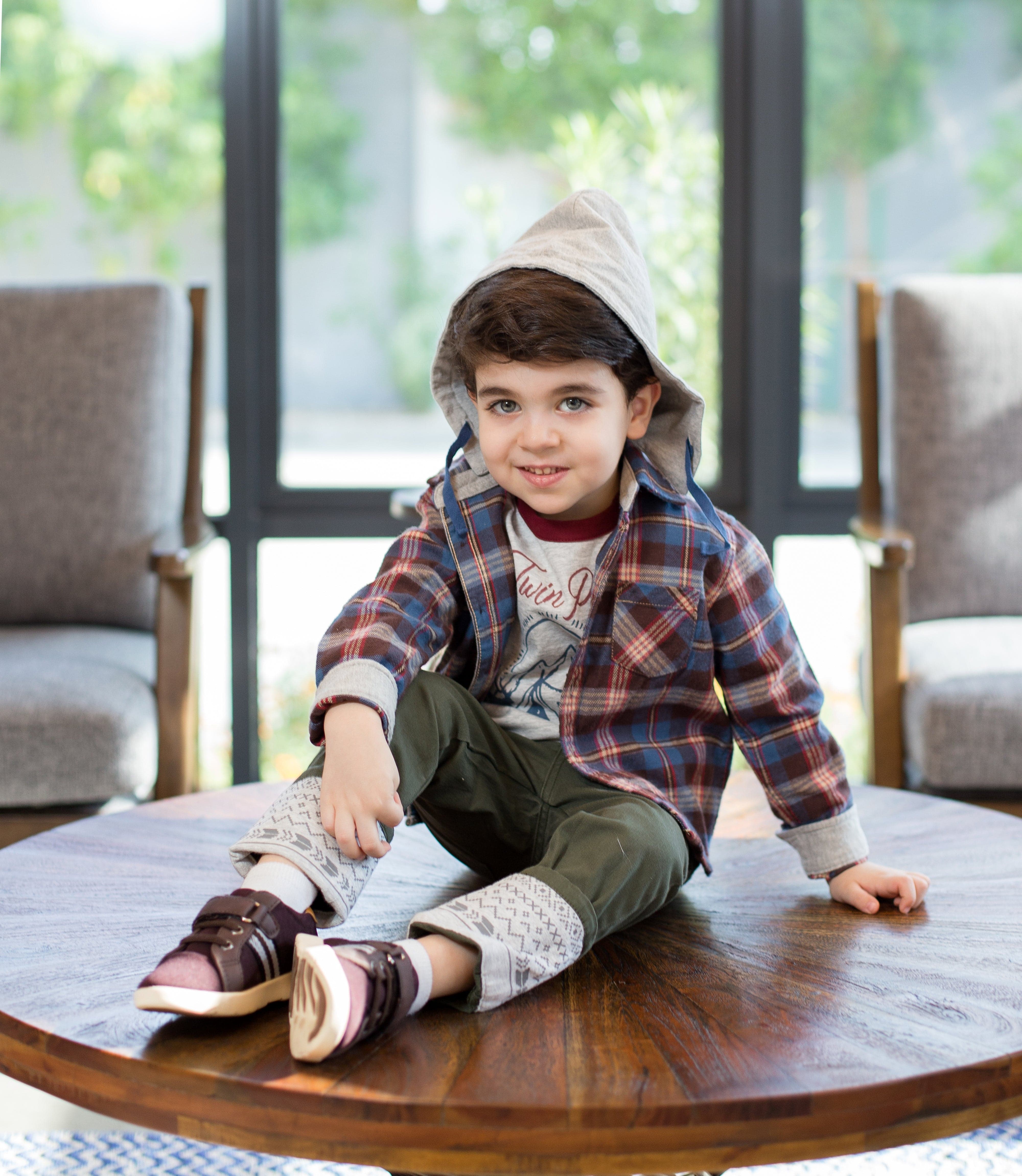 جينجرسنابس بنطلون ولادي سادة مشجر من أسفل أعماق عميقة