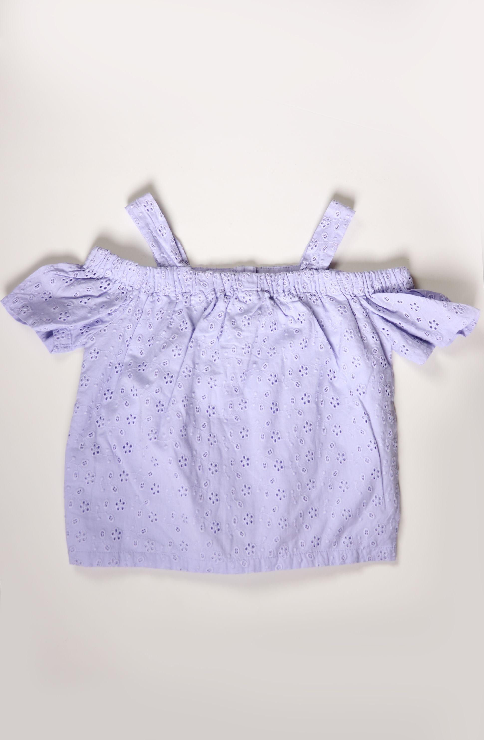 جينجرسنابس بلوزة بناتي دانتيل مخرم رمادي