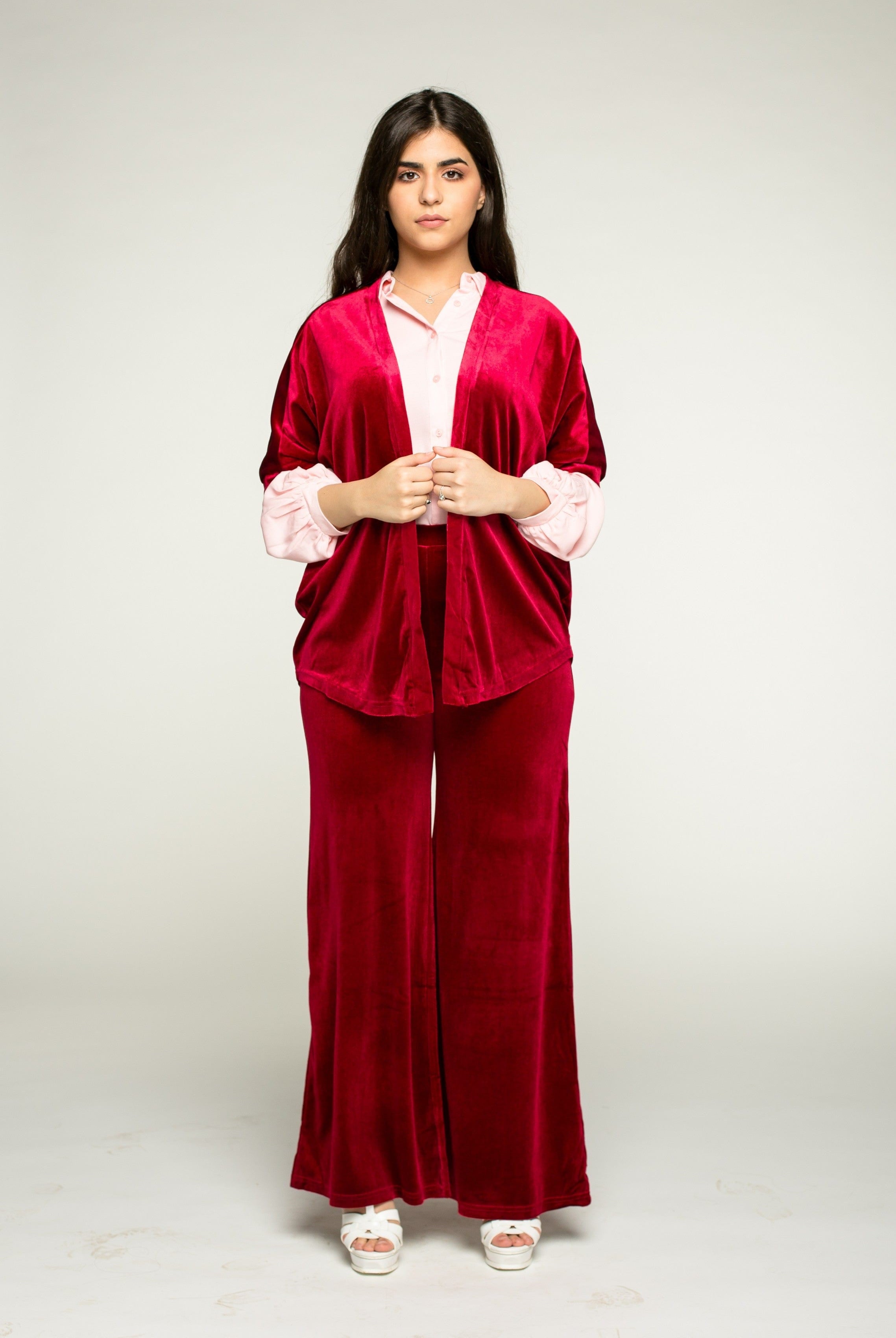 كارديجان سادة بأكمام قصيرة