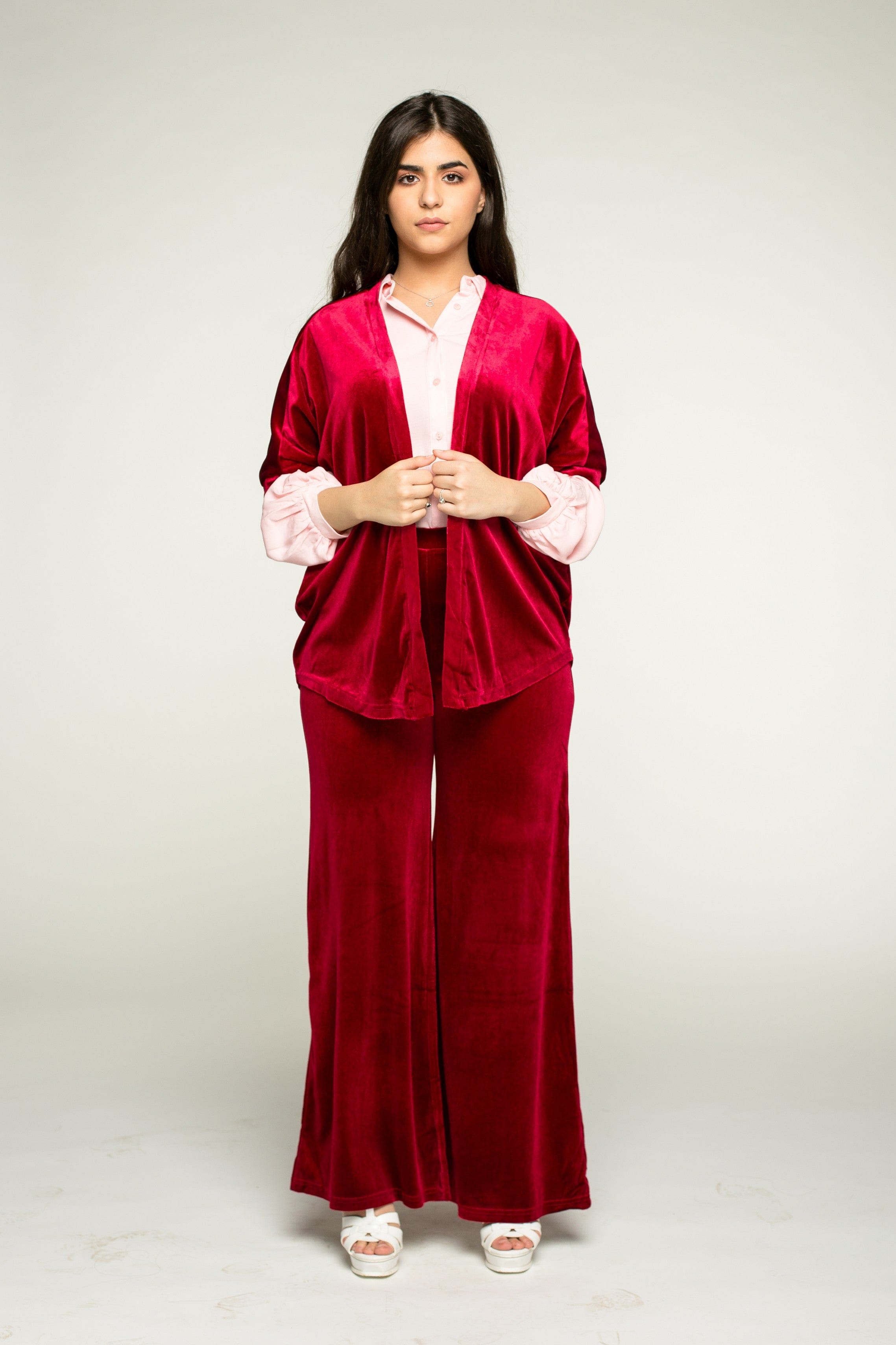 كارديجان سادة بأكمام قصيرة