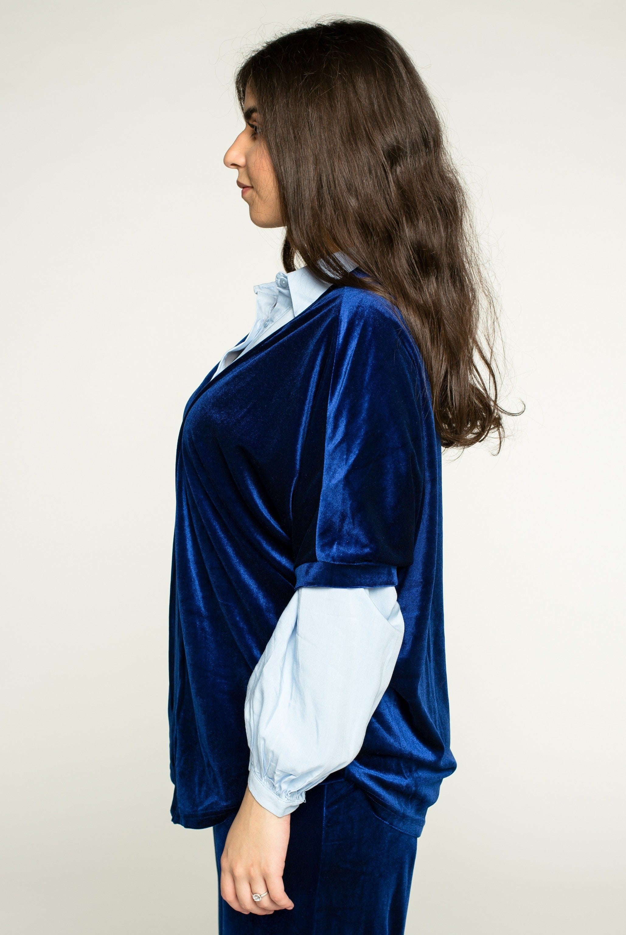 كارديجان سادة بأكمام قصيرة