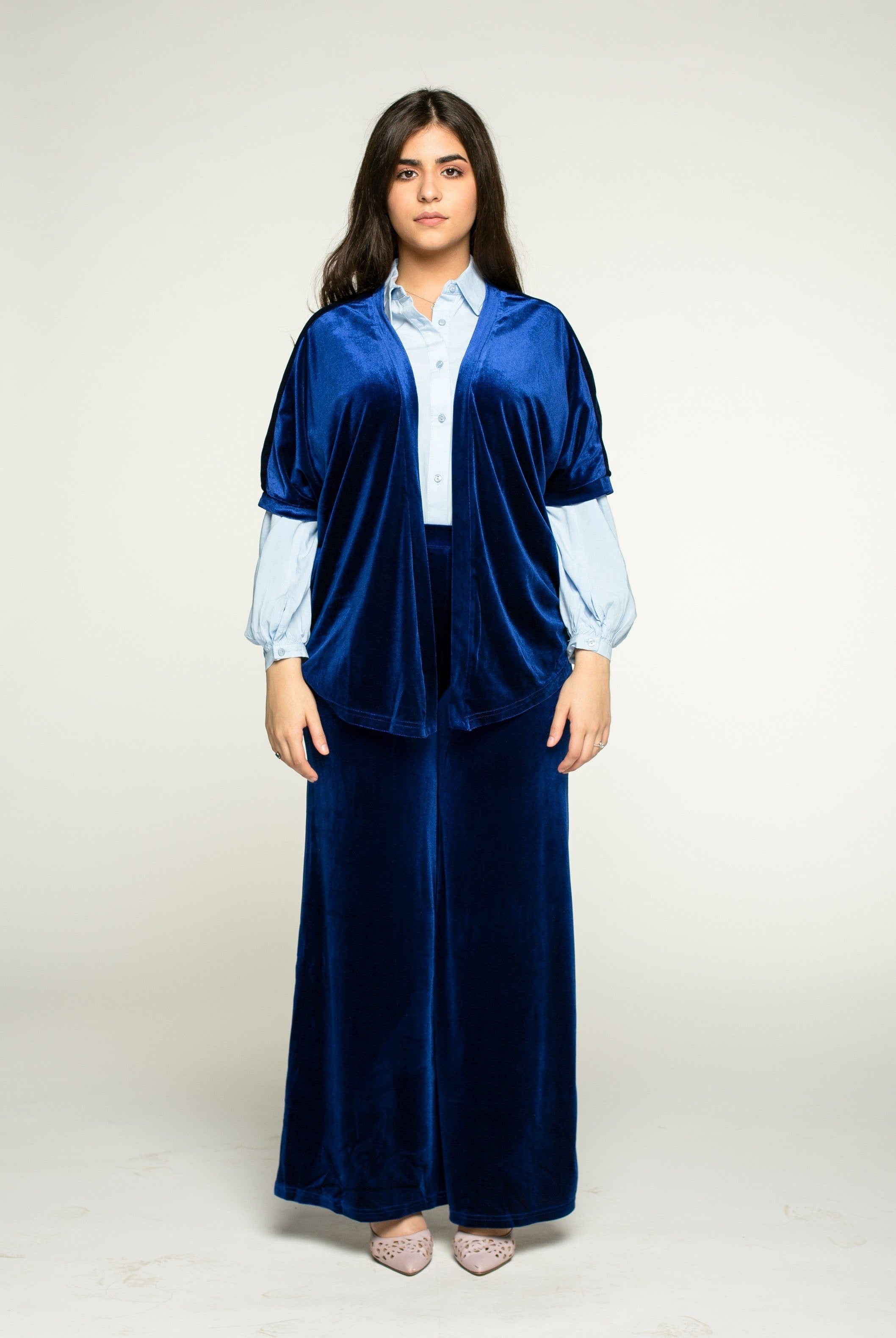 كارديجان سادة بأكمام قصيرة