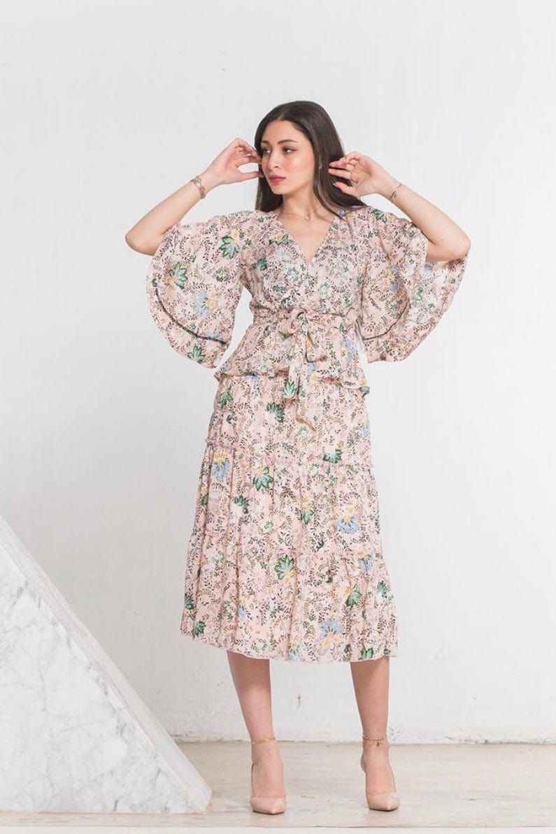 نتشي تنورة مشجرة ميدي نسائية