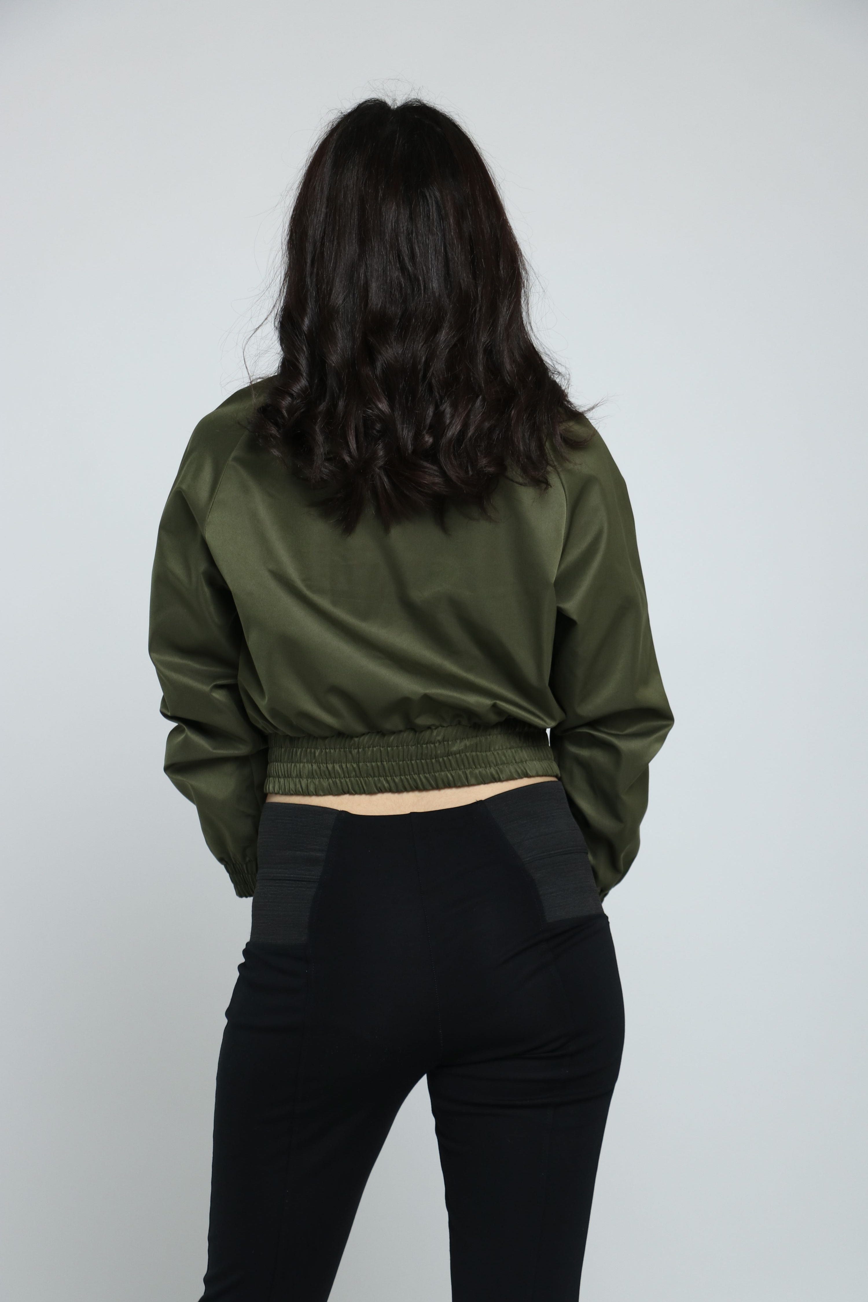 كيتشن جاكيت كروب بسحاب وجيوب كم طويل نسائي