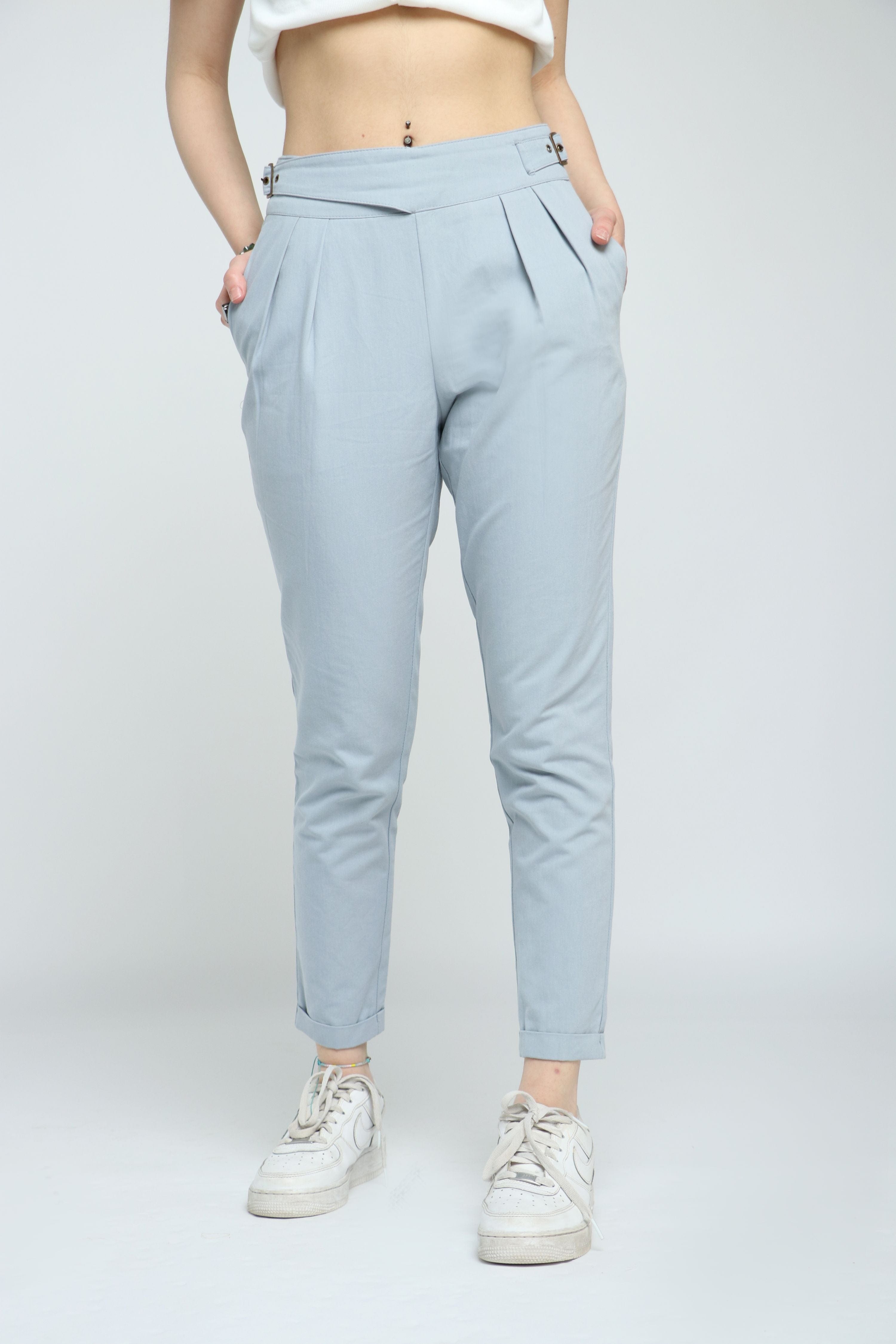 كيتشن بنطال خصر عالي رسمي طويل نسائي