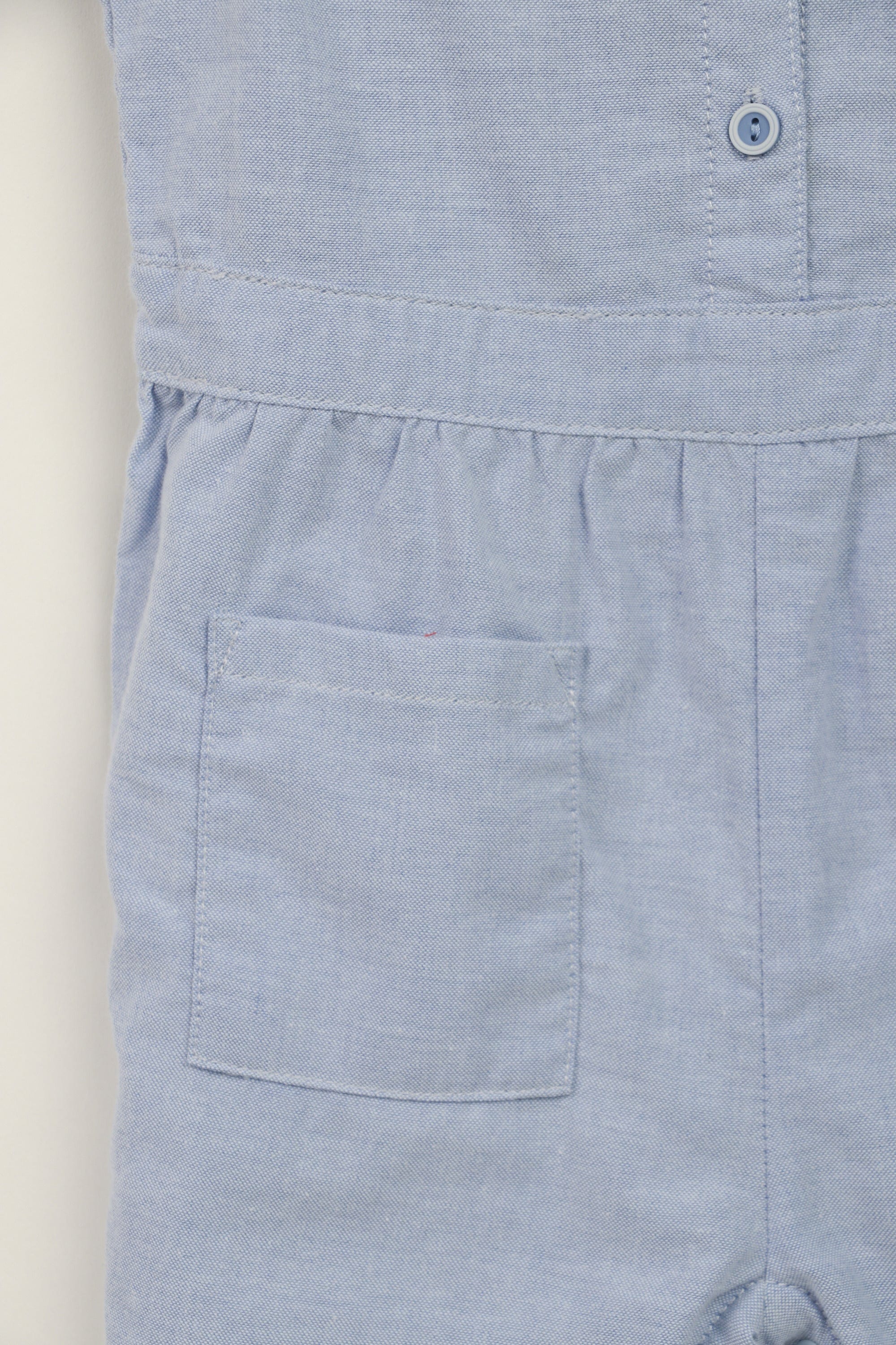 جينجرسنابس جمبسوت رضع بناتي بخصر مطاطي وكم منفوخ أزرق