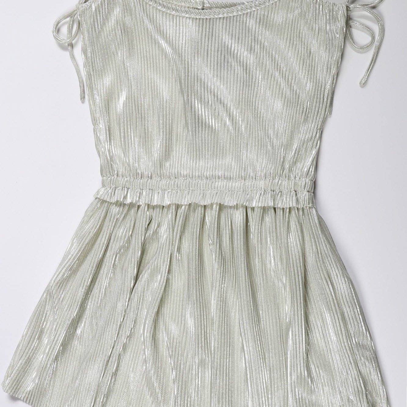 جينجرسنابس فستان سهرة مخصر كت منفوش بناتي فضة