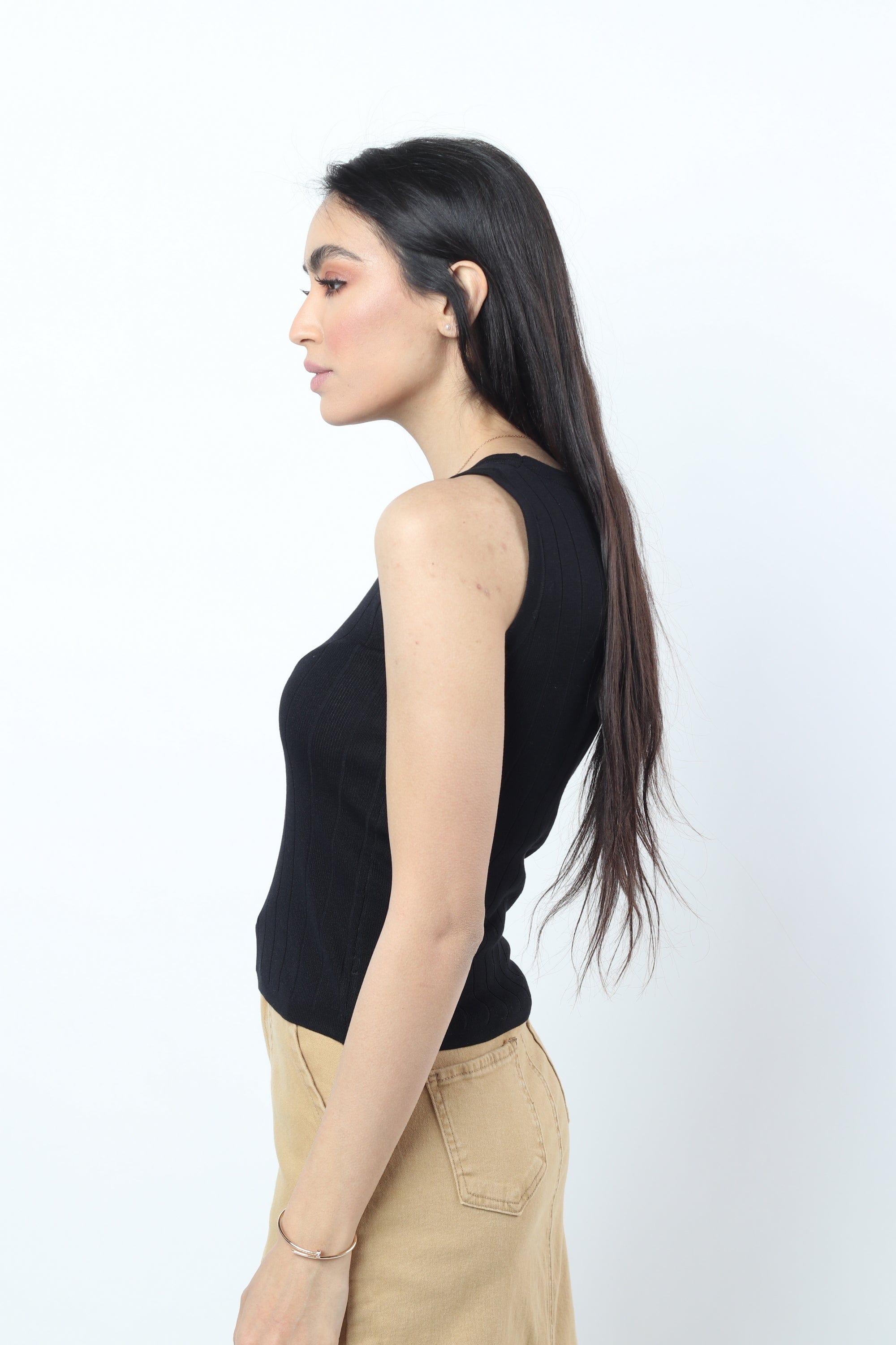 نتشي بلوزة كت مخططة بالطول نسائي