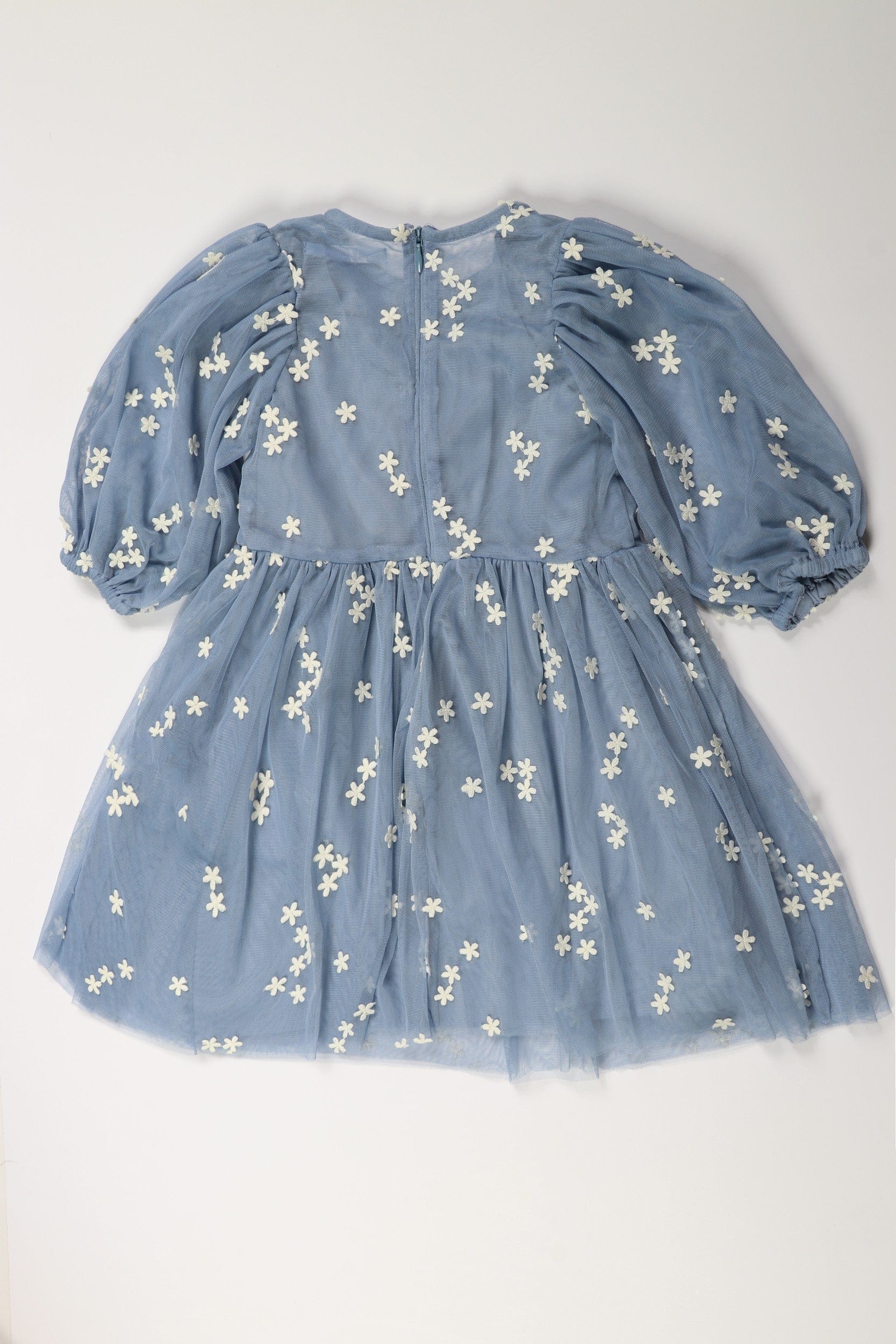 جينجرسنابس فستان بناتي سادة مزين بالنجوم أزرق