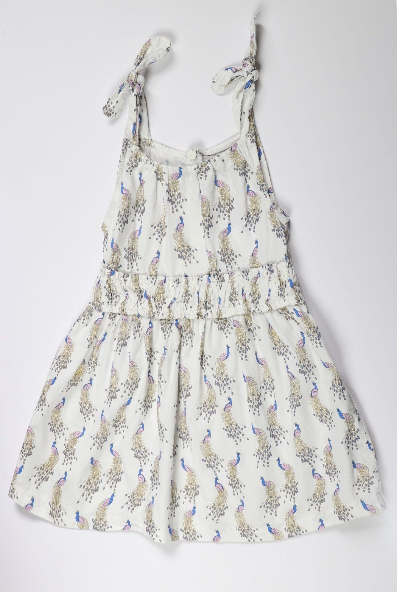 جينجرسنابس فستان منقوش مخصر حمالات فيونكة بناتي متعدد الألوان