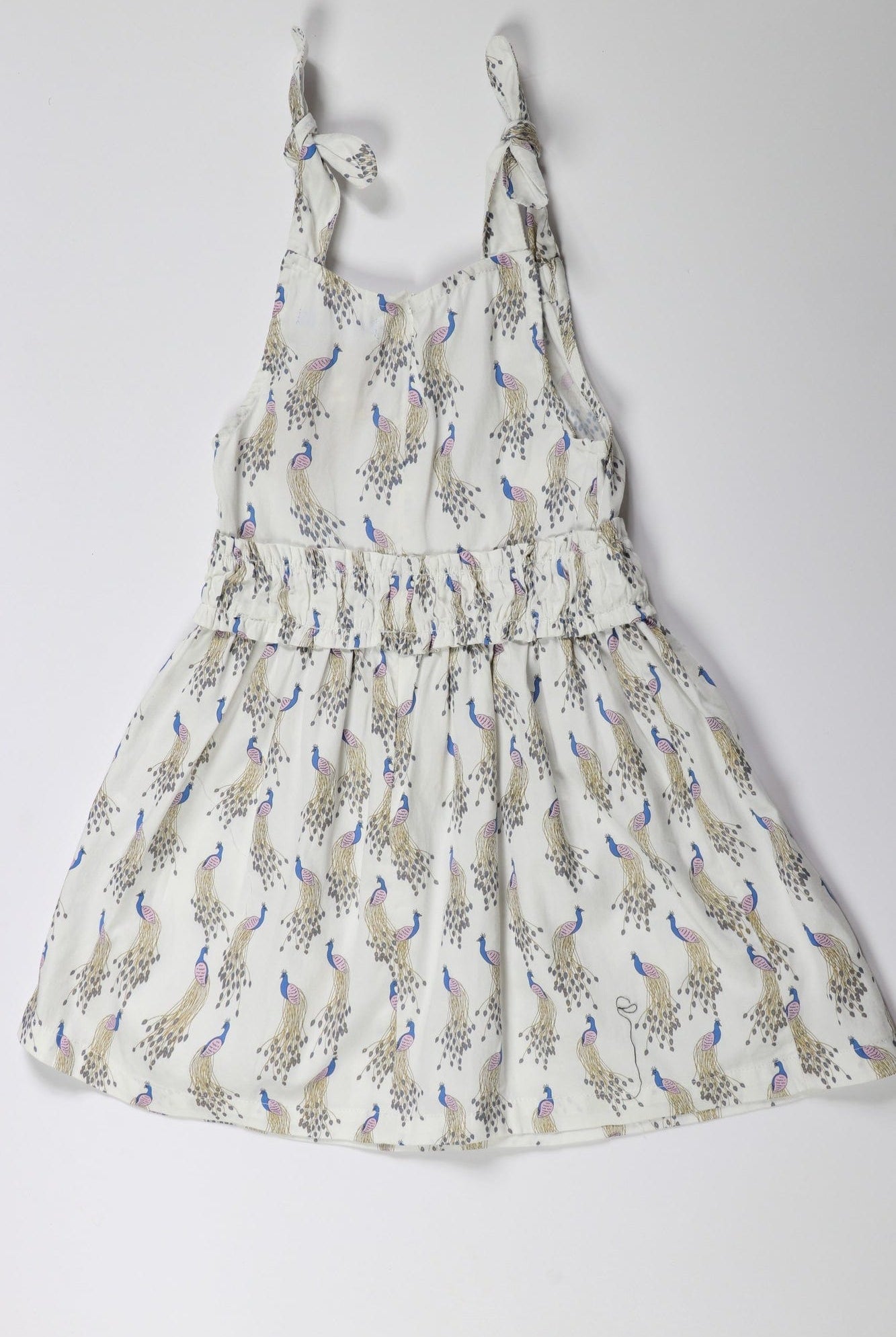 جينجرسنابس فستان منقوش مخصر حمالات فيونكة بناتي متعدد الألوان