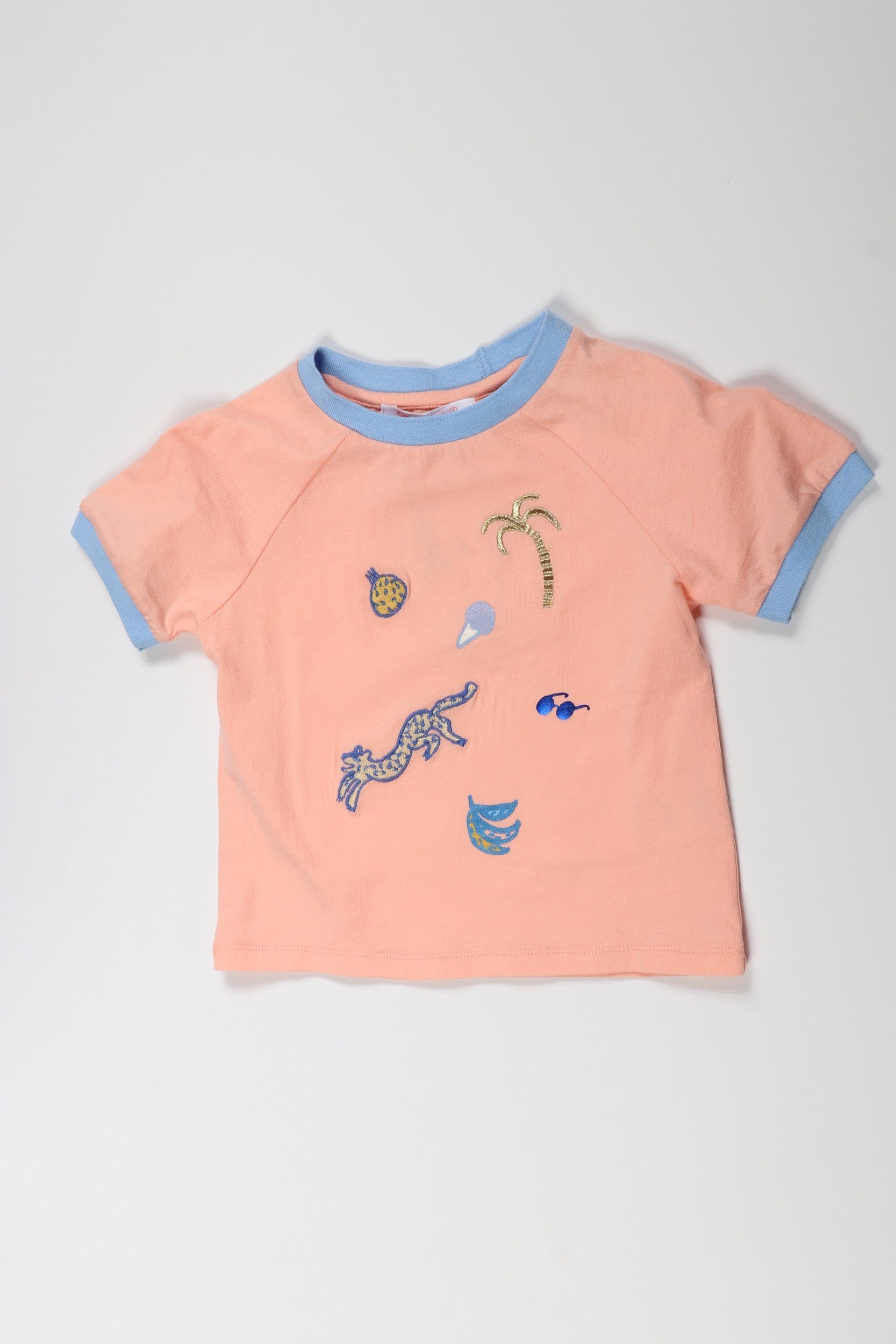 جينجرسنابس تيشيرت بناتي مطبوع أحمر بنفسجي