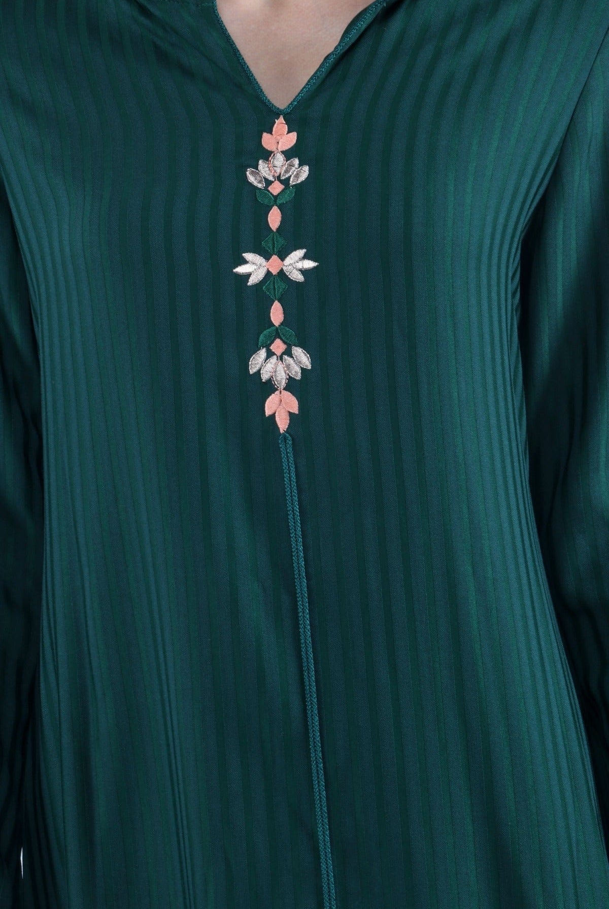 ديامانتين عباية مغربية نسائية كم طويل نسائي أخضر