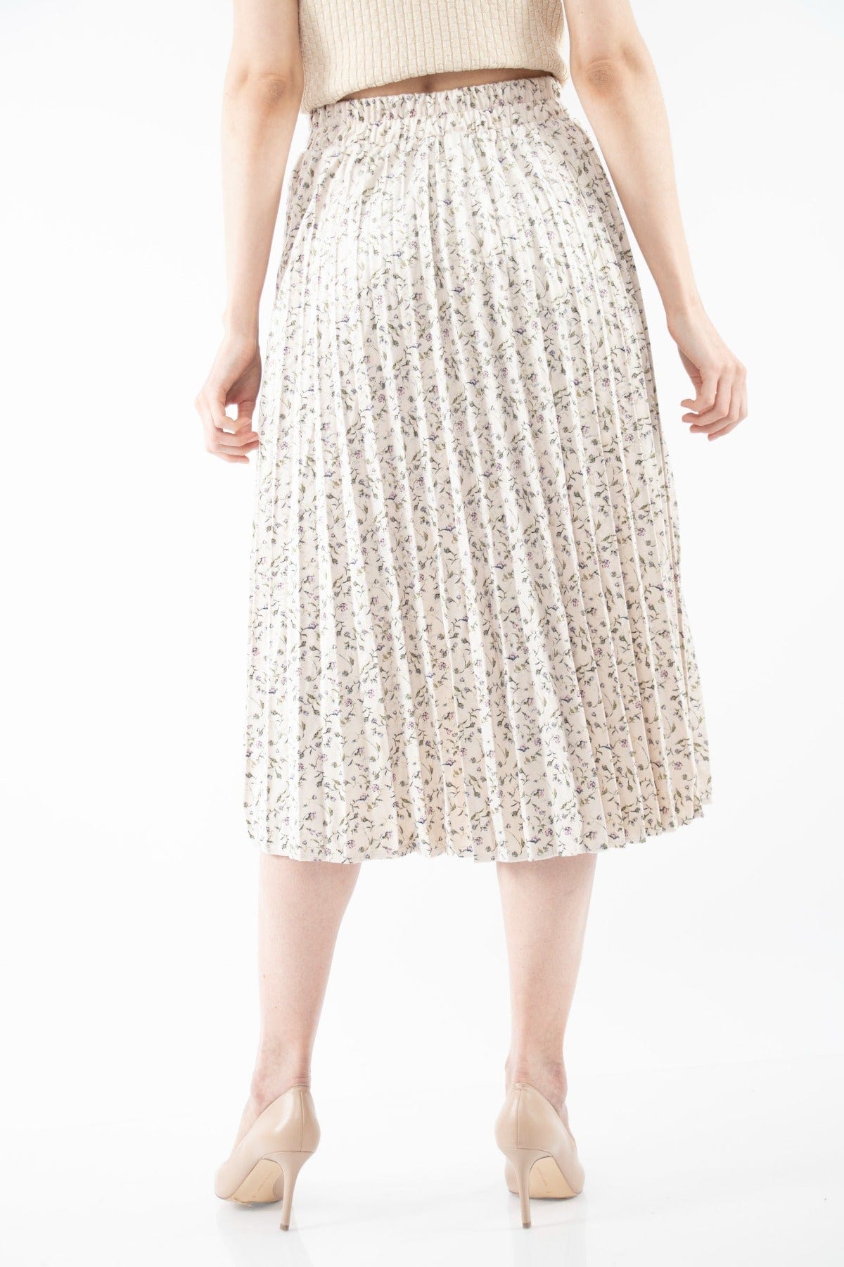 نتشي تنورة ميدي مشجرة بليسيه