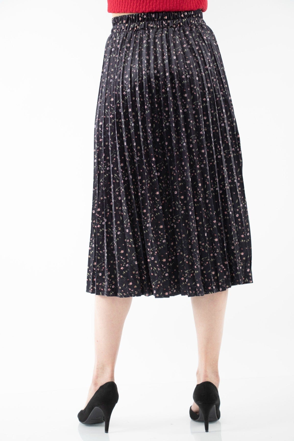 نتشي تنورة ميدي مشجرة بليسيه