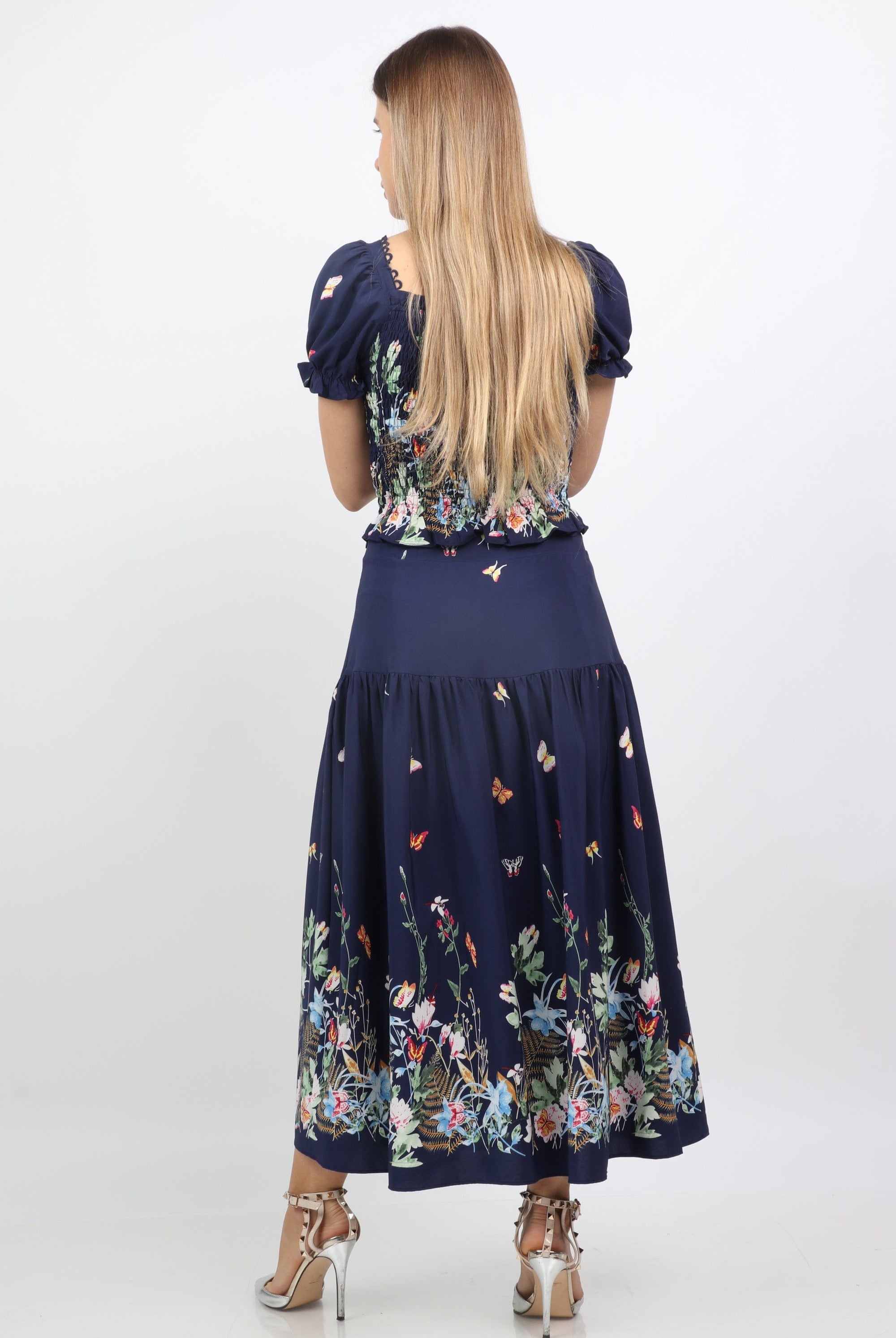 نتشي بلوزة مشجرة نص كم نسائية