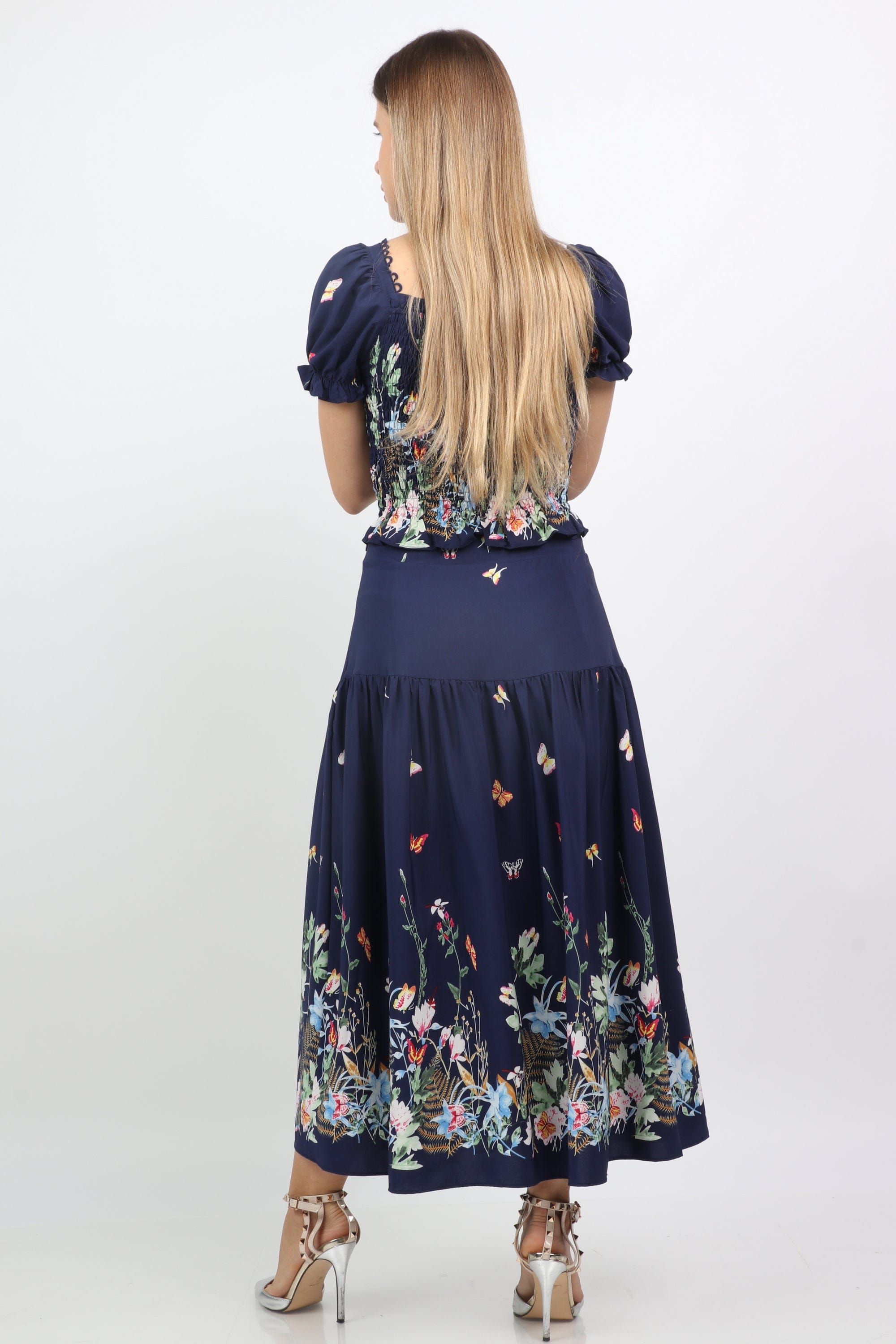 نتشي بلوزة مشجرة نص كم نسائية