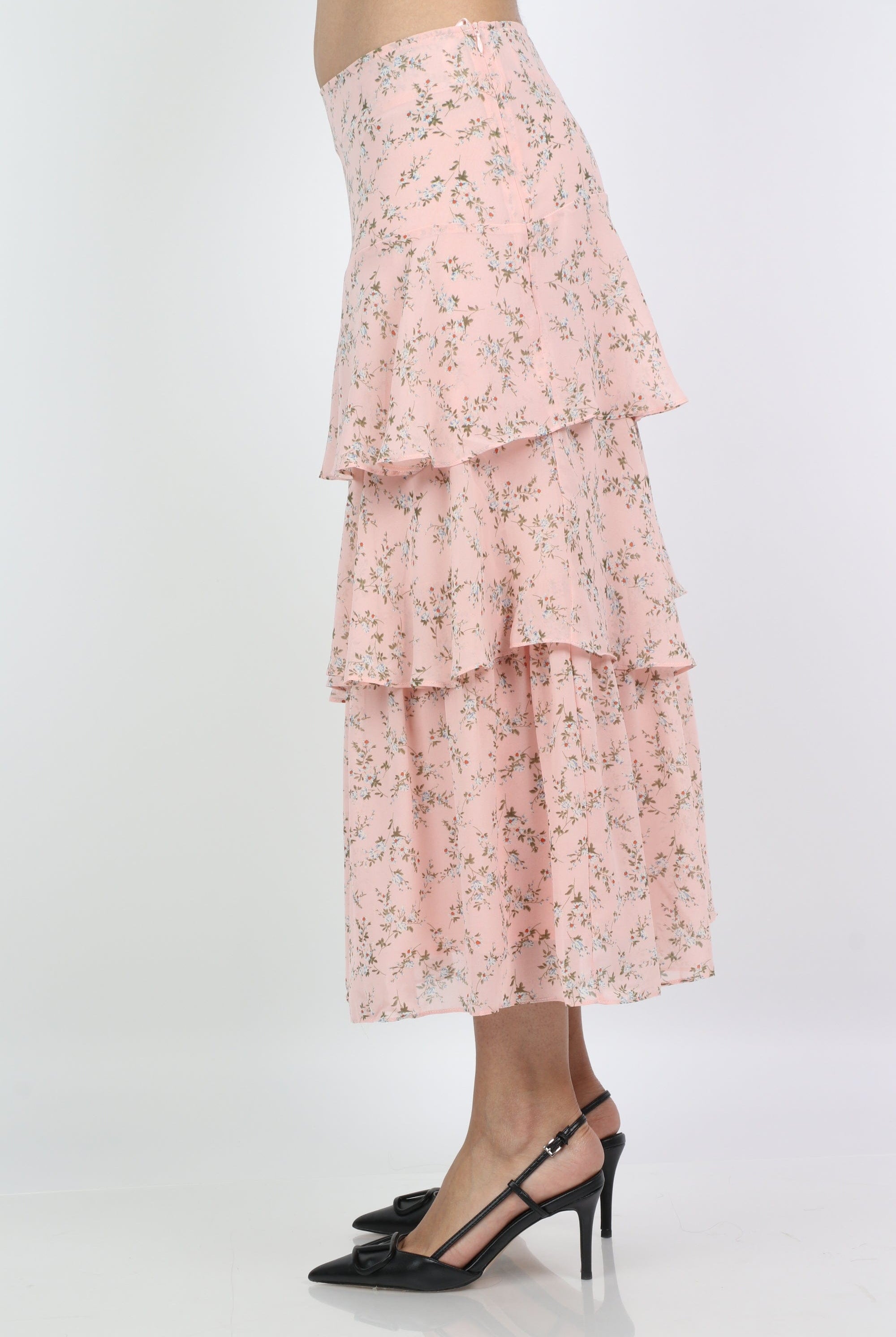 نتشي تنورة 3 طبقات مشجرة ميدي نسائي