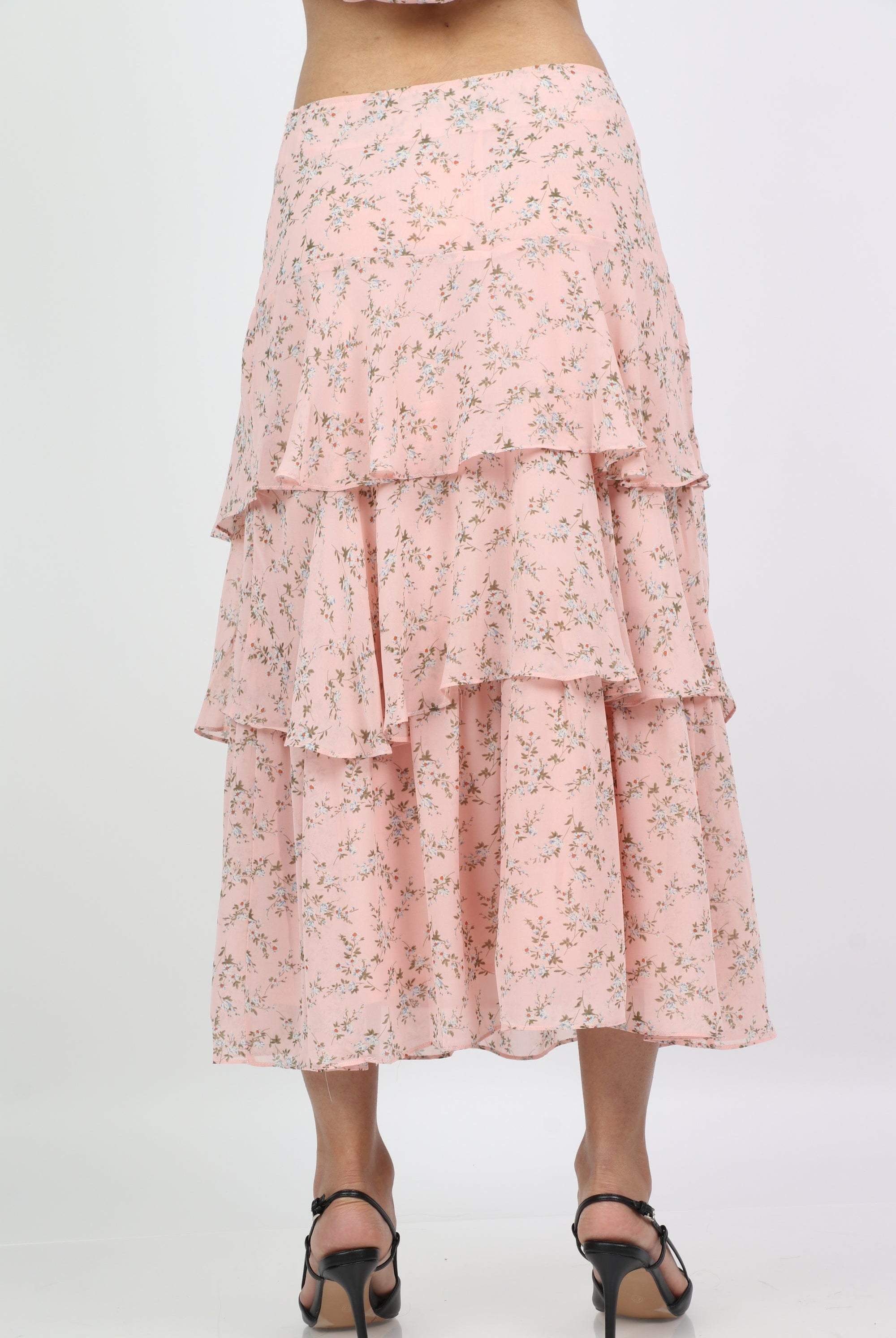 نتشي تنورة 3 طبقات مشجرة ميدي نسائي