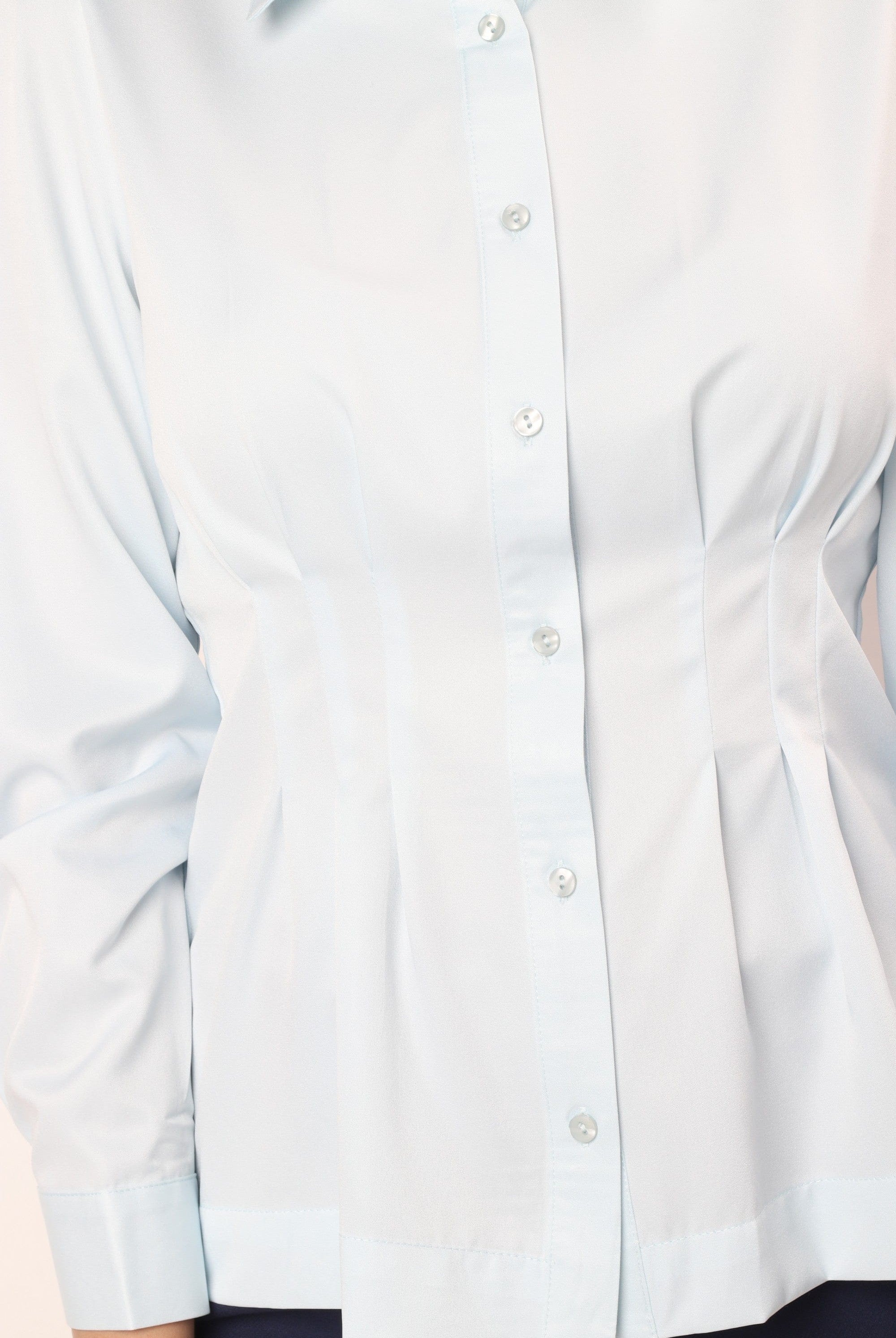 نتشي قميص بخصر مزموم كم طويل نسائي