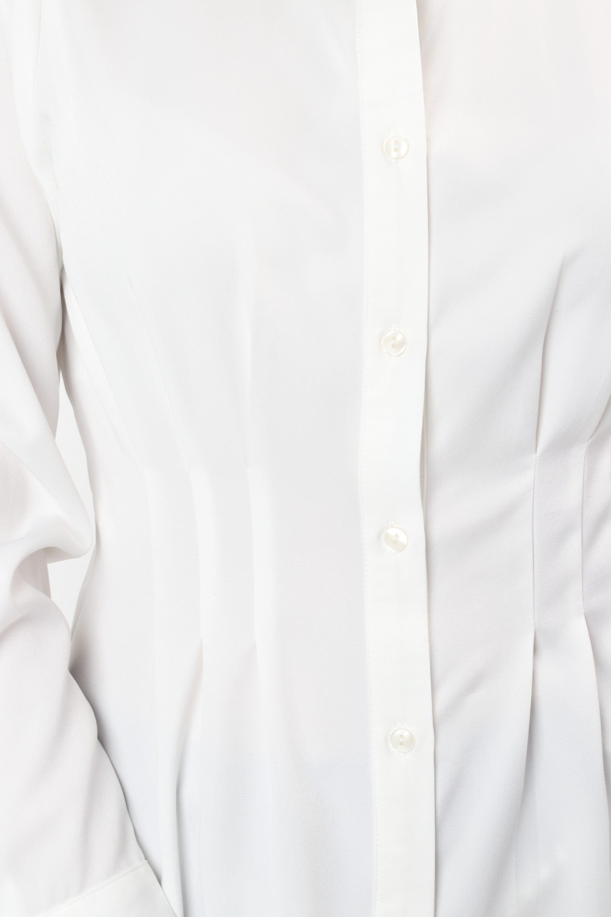 نتشي قميص بخصر مزموم كم طويل نسائي