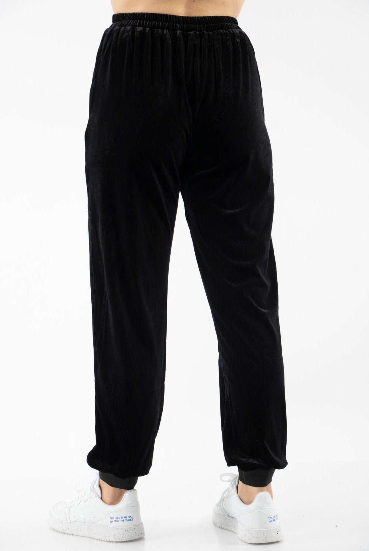 نتشي بنطلون مخملي خصر مرتفع طويل نسائي