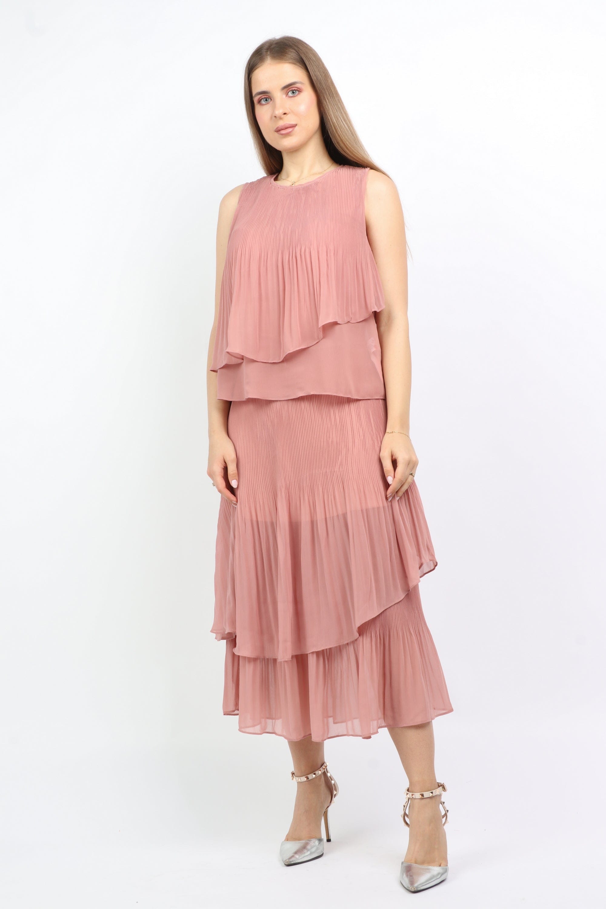 نتشي بلوزة كت شيفون طبقتين مكشكشة نسائي