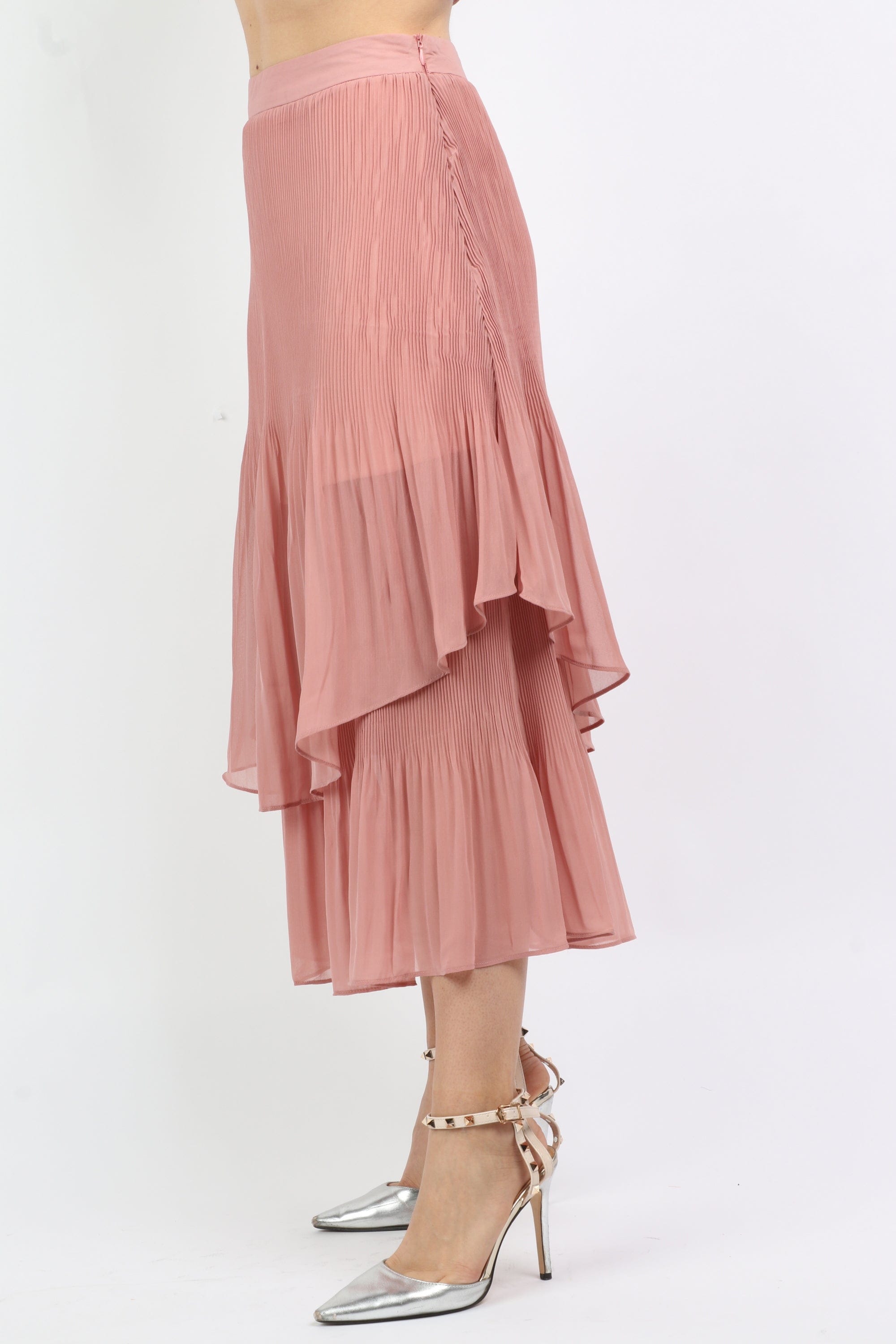 نتشي تنورة طبقات نسائية شيفون